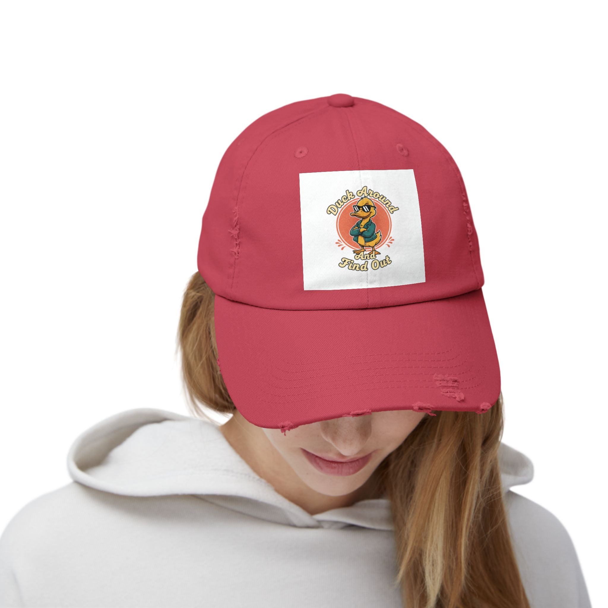Duck Around and Find Out — Vintage Cartoon Distressed Cap