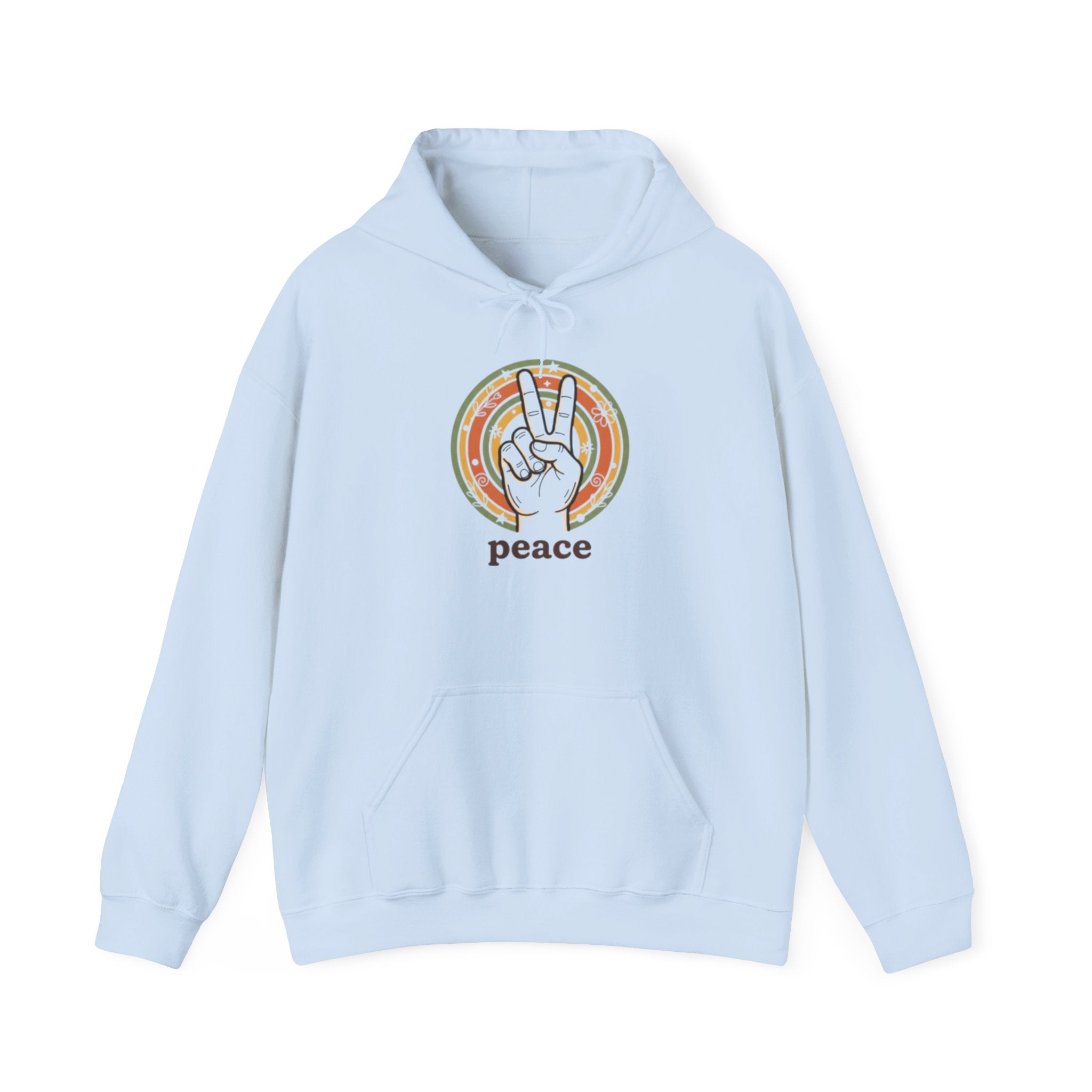 Peace Sign Hoodie — Retro Vibe Peace Hand Graphic Sweatshirt