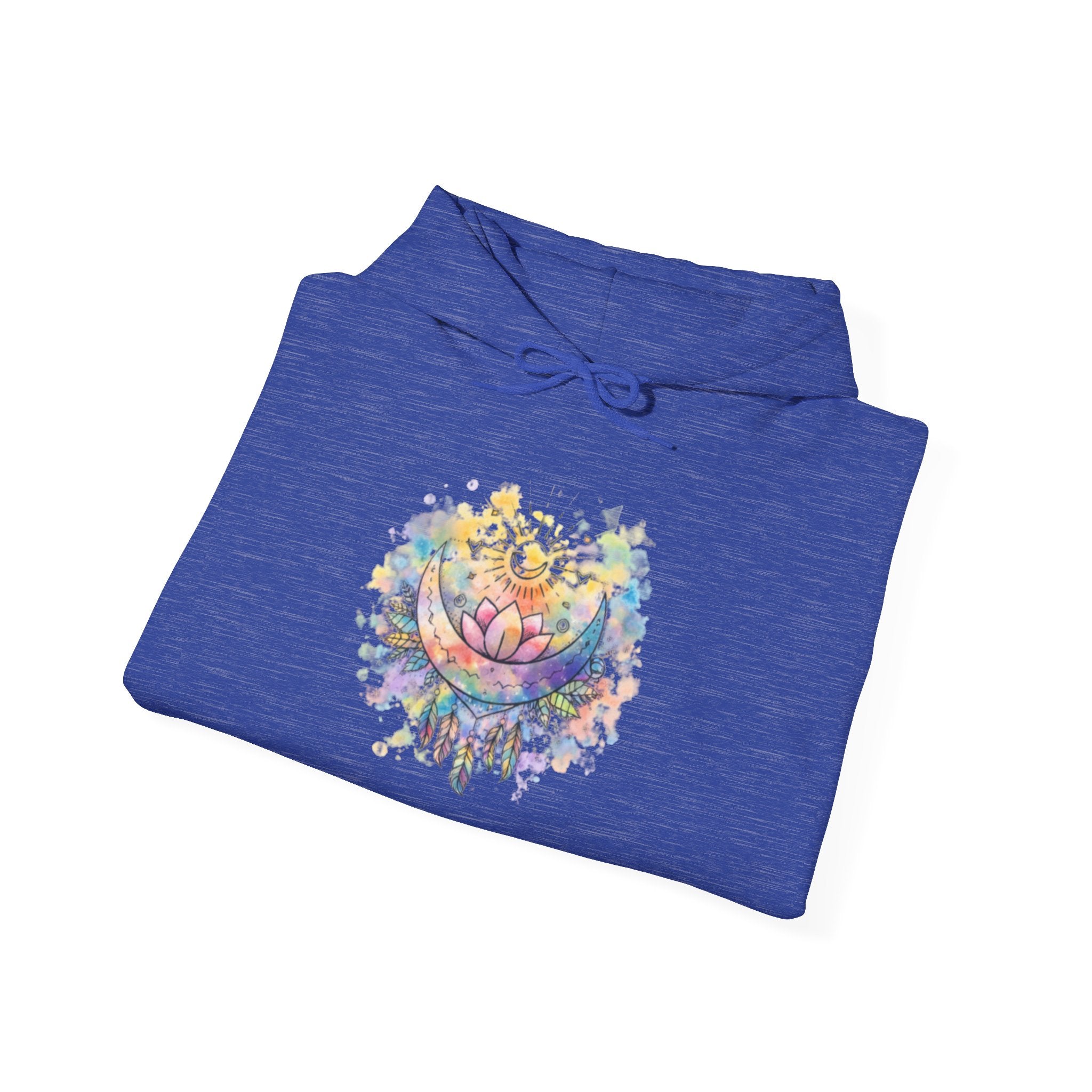 Lotus Watercolor Hoodie – Boho Spiritual Yoga Sweatshirt