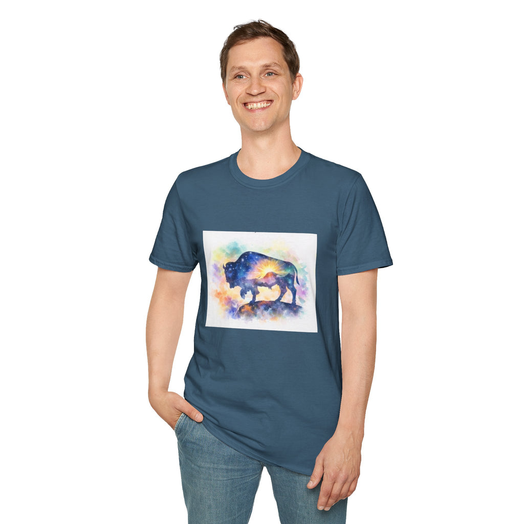 Colorful Watercolor Bison T-Shirt