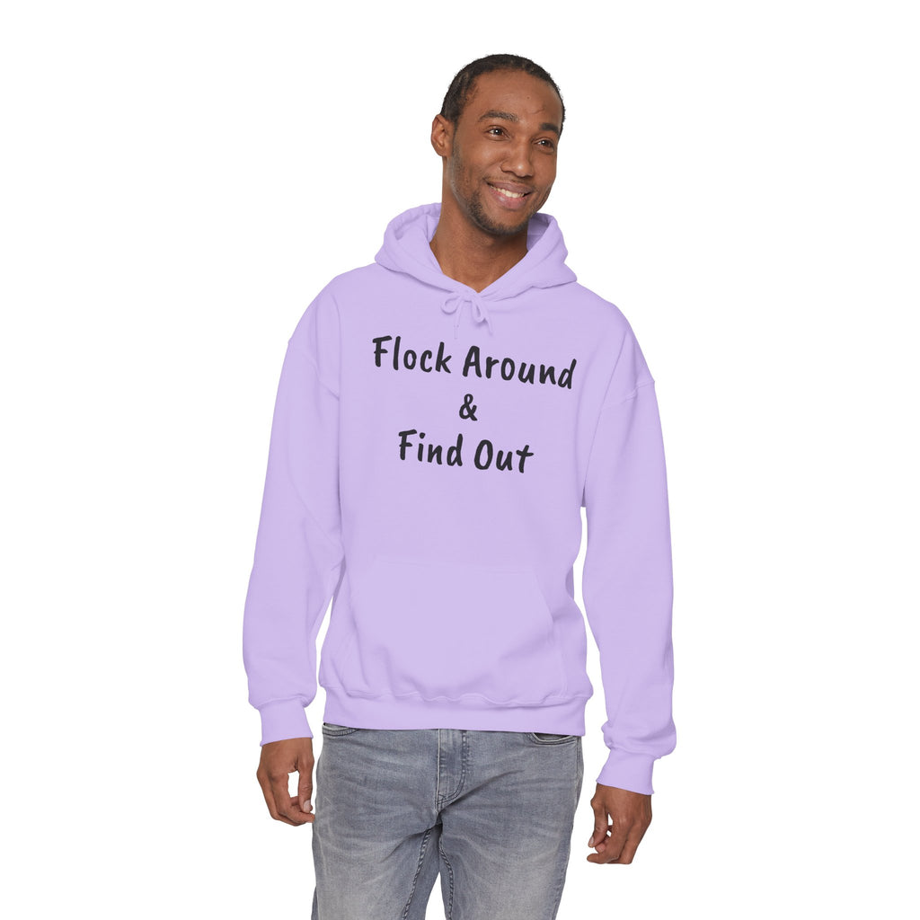 Flock Around & Find Out Hoodie | Funny Typography Pullover