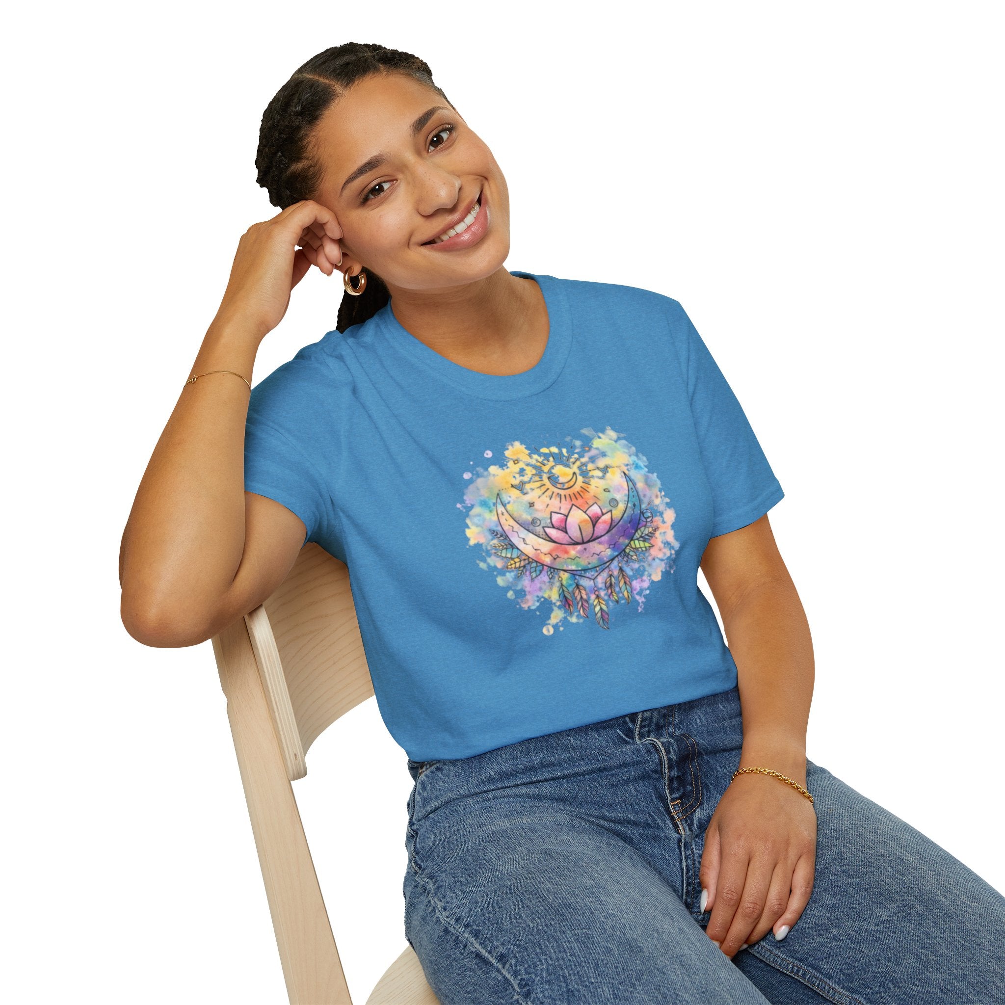Lotus Dreamcatcher Watercolor T-Shirt — Sun & Feather Spiritual Tee