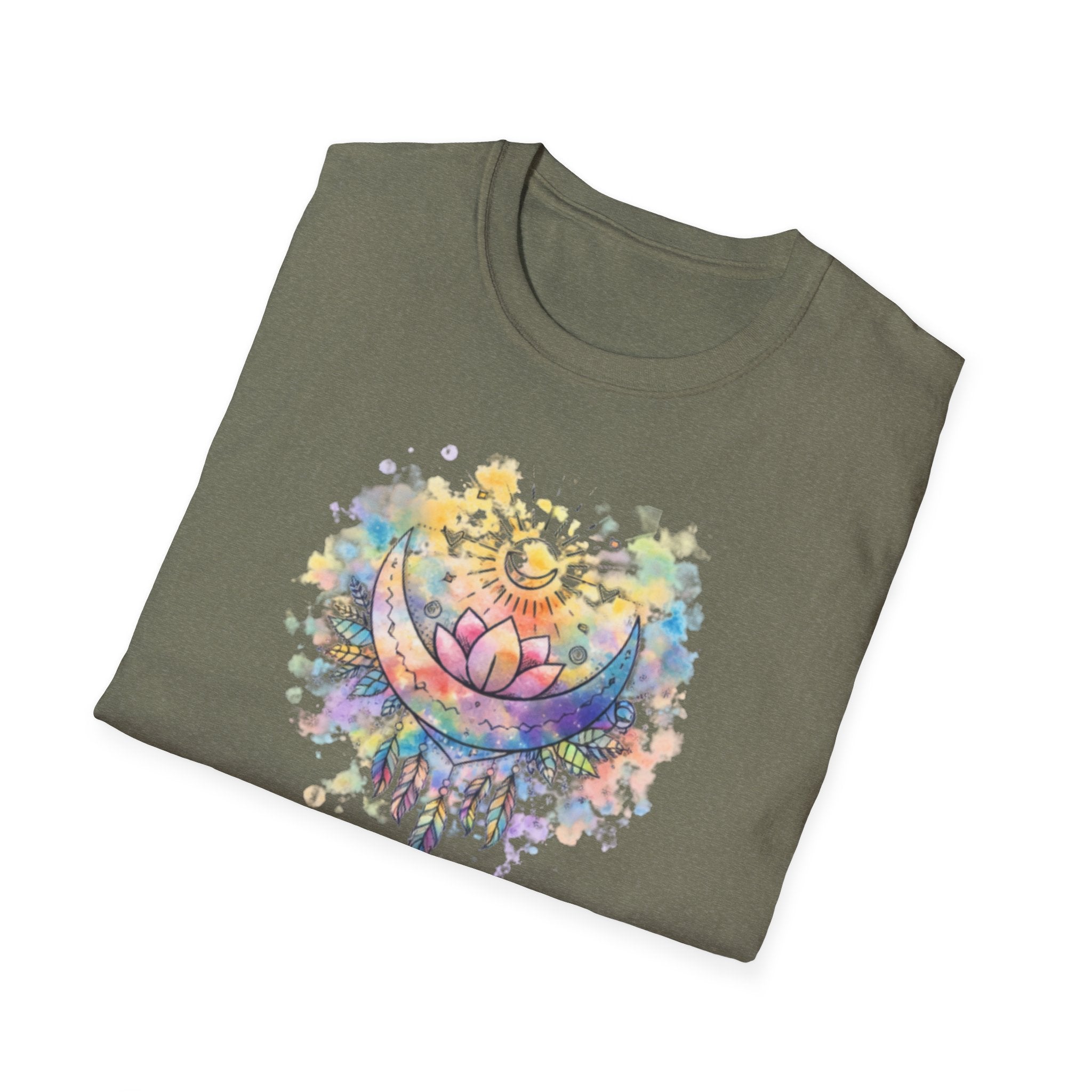 Lotus Dreamcatcher Watercolor T-Shirt — Sun & Feather Spiritual Tee