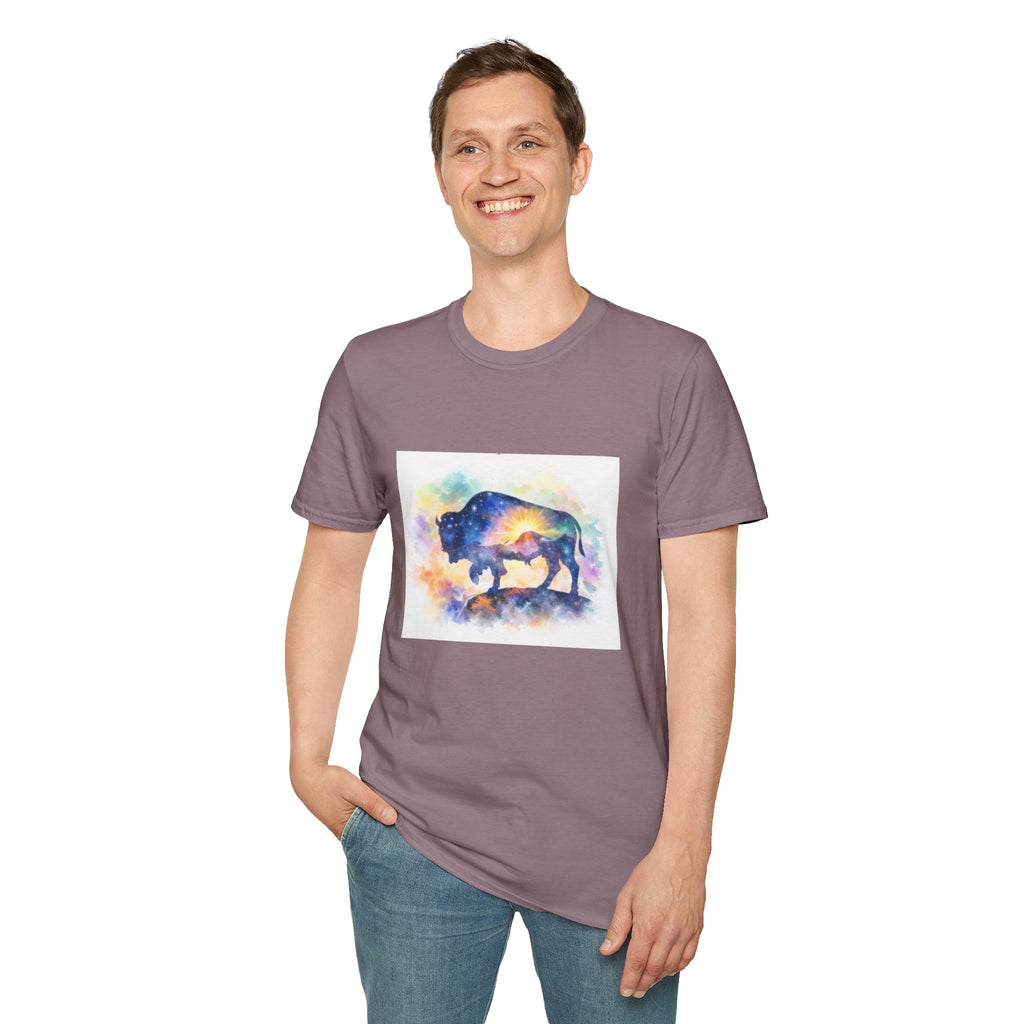 Colorful Watercolor Bison T-Shirt