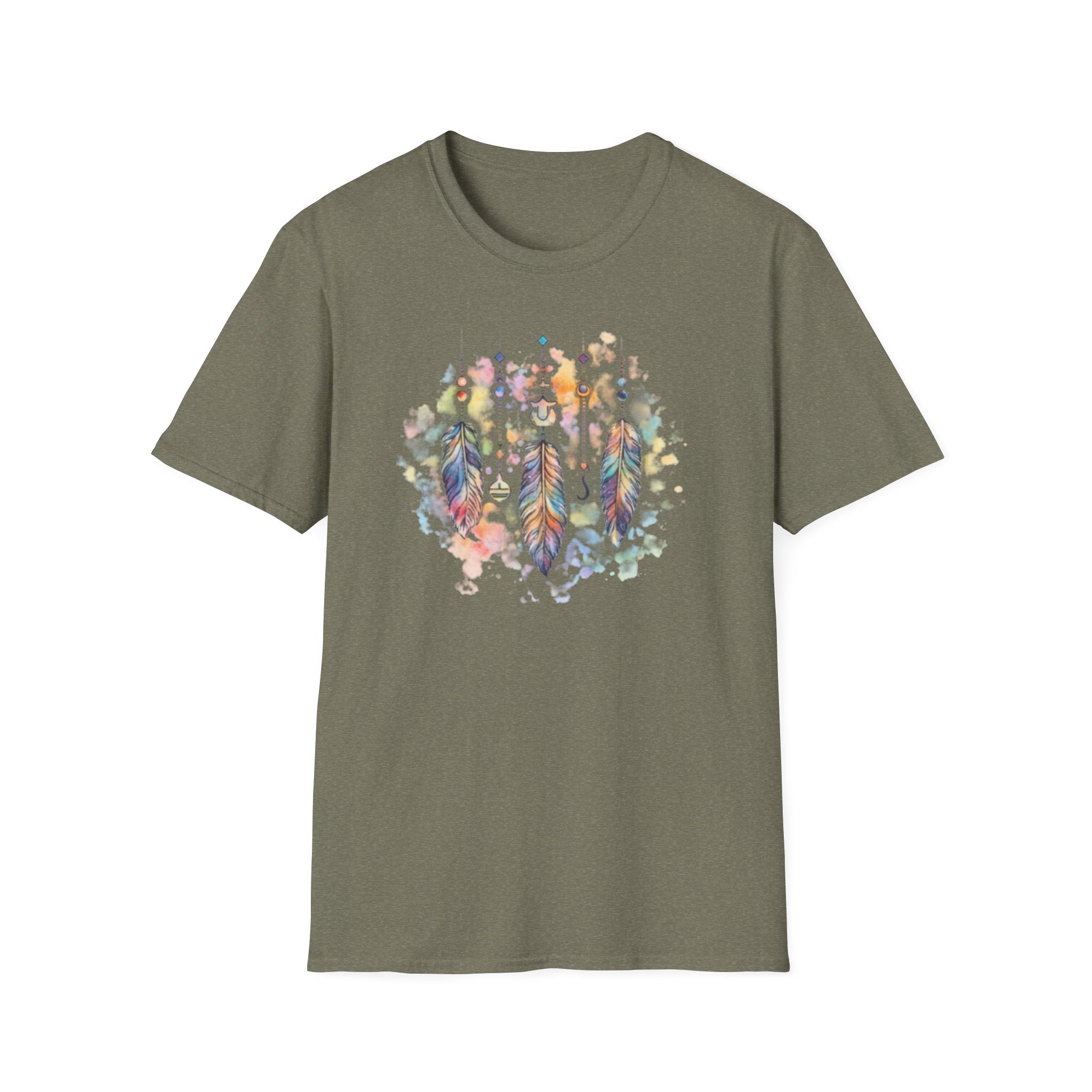 Watercolor Dreamcatcher T-Shirt — Boho Feather Graphic Tee