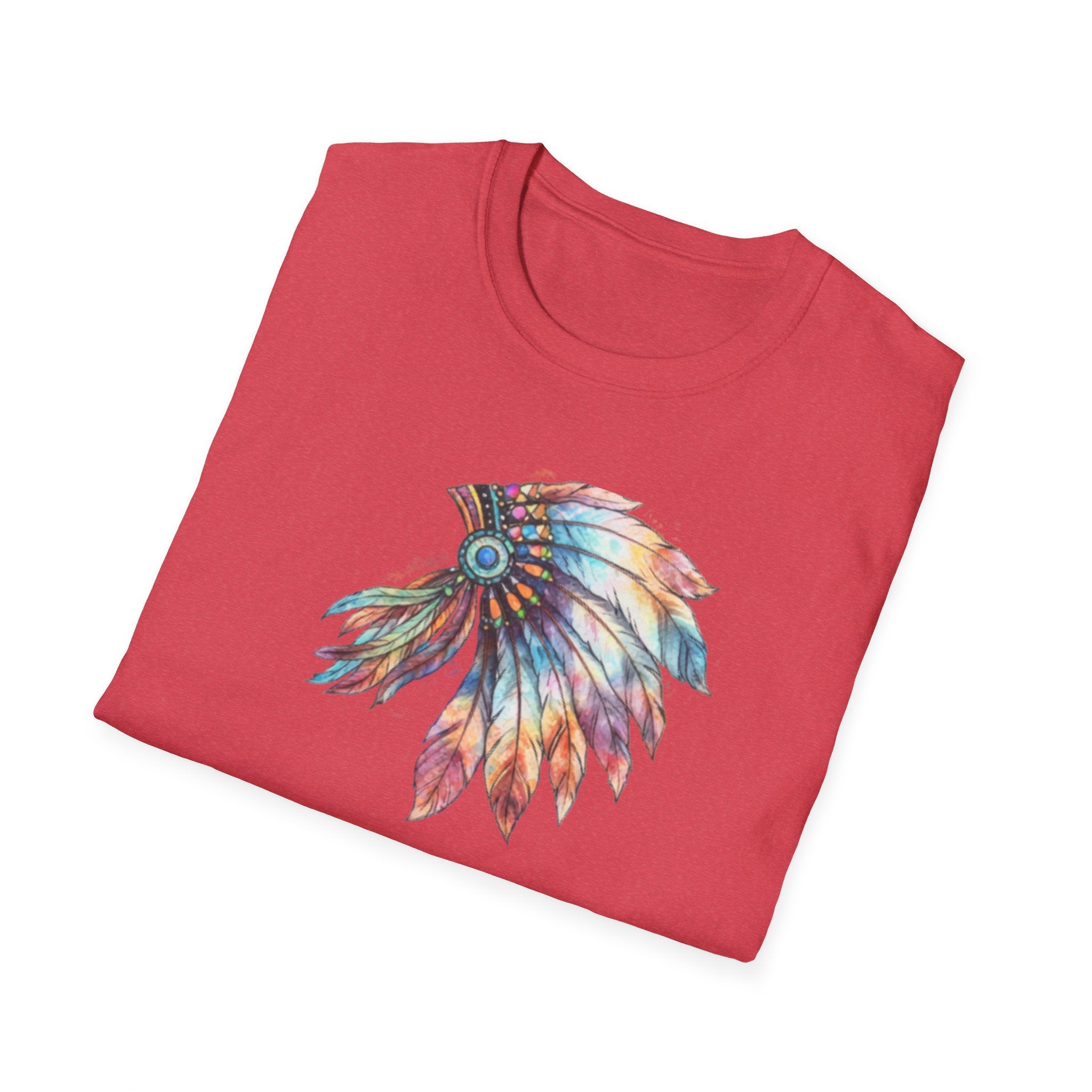 Native American Watercolor Headdress T-Shirt