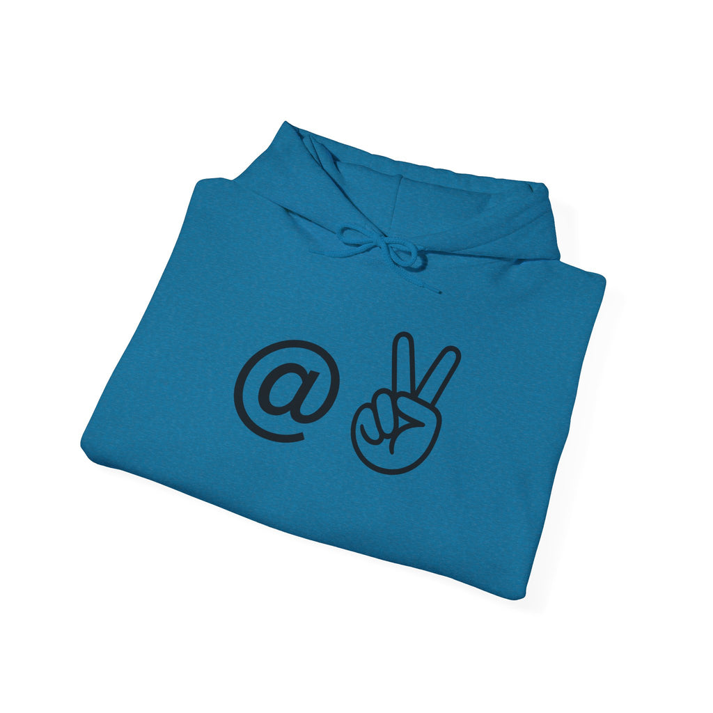 At Peace Minimal Hand Graphic Hoodie — Peaceful Vibes Unisex Hoodie