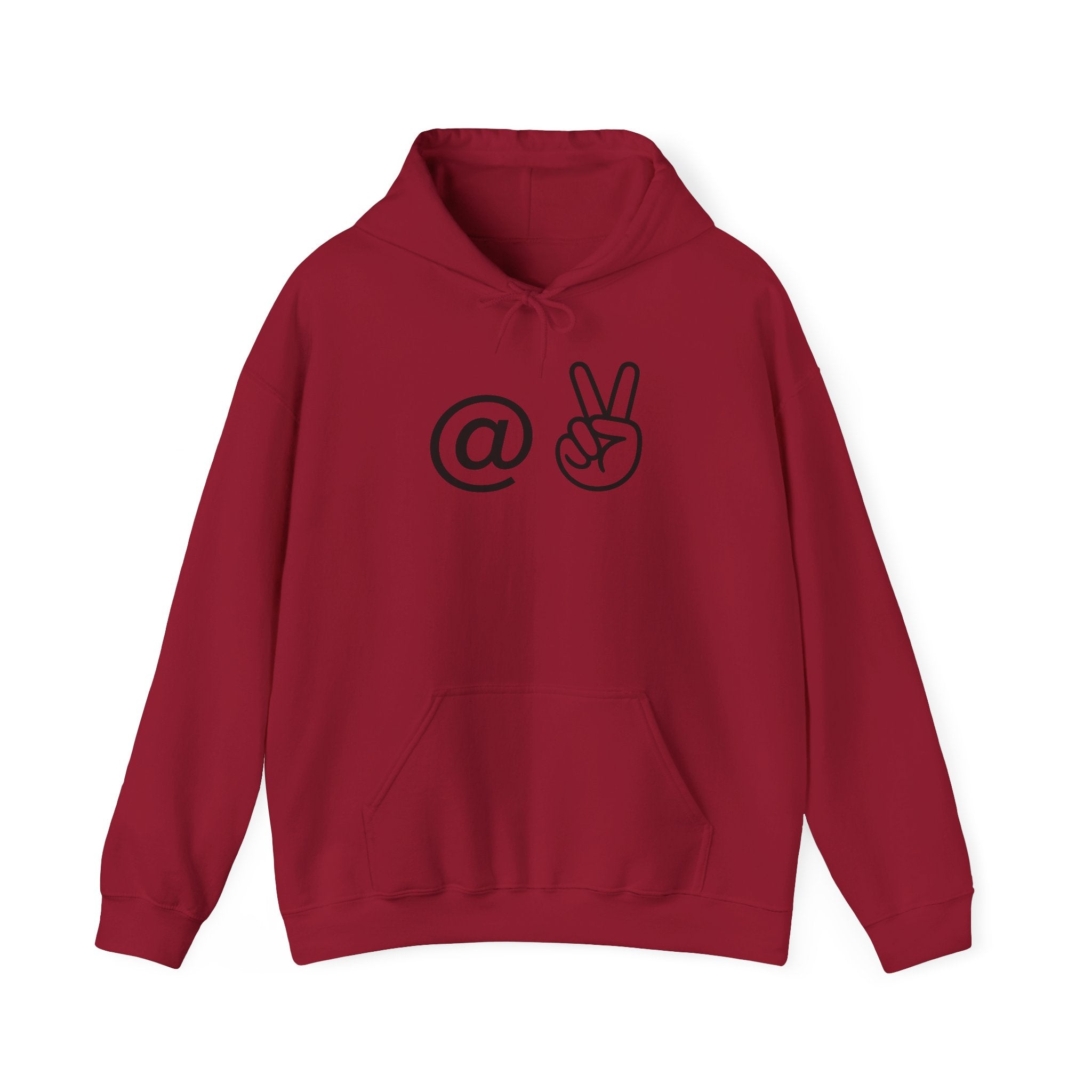 At Peace Minimal Hand Graphic Hoodie — Peaceful Vibes Unisex Hoodie
