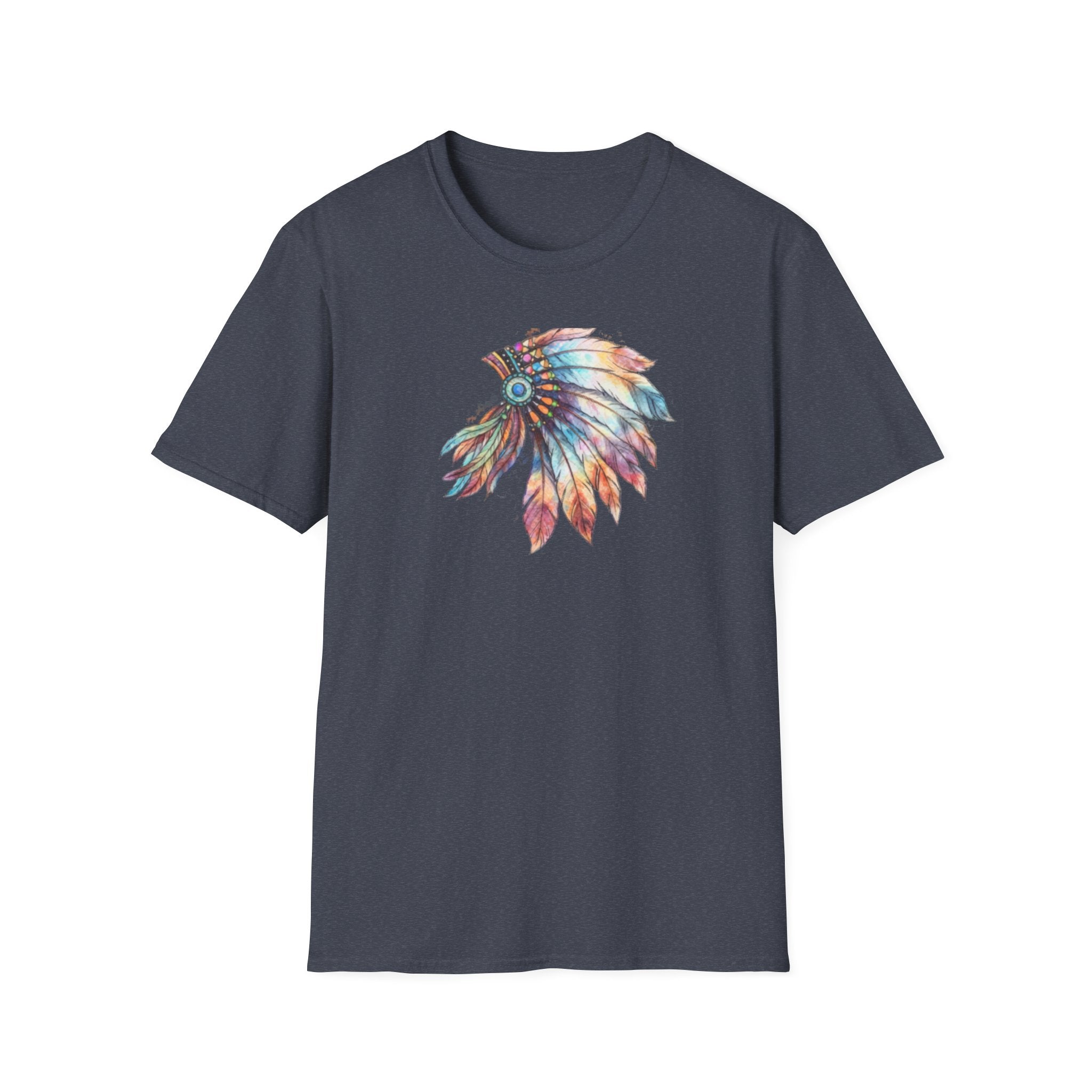 Native American Watercolor Headdress T-Shirt