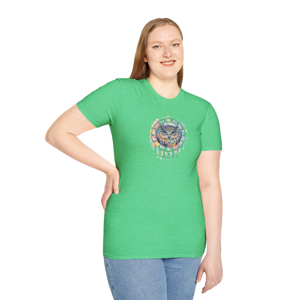 Watercolor Owl Mandala Spiritual T-Shirt Unisex
