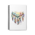 Antler Dreamcatcher Spiral Notebook | Ruled Journal, Watercolor Feathers