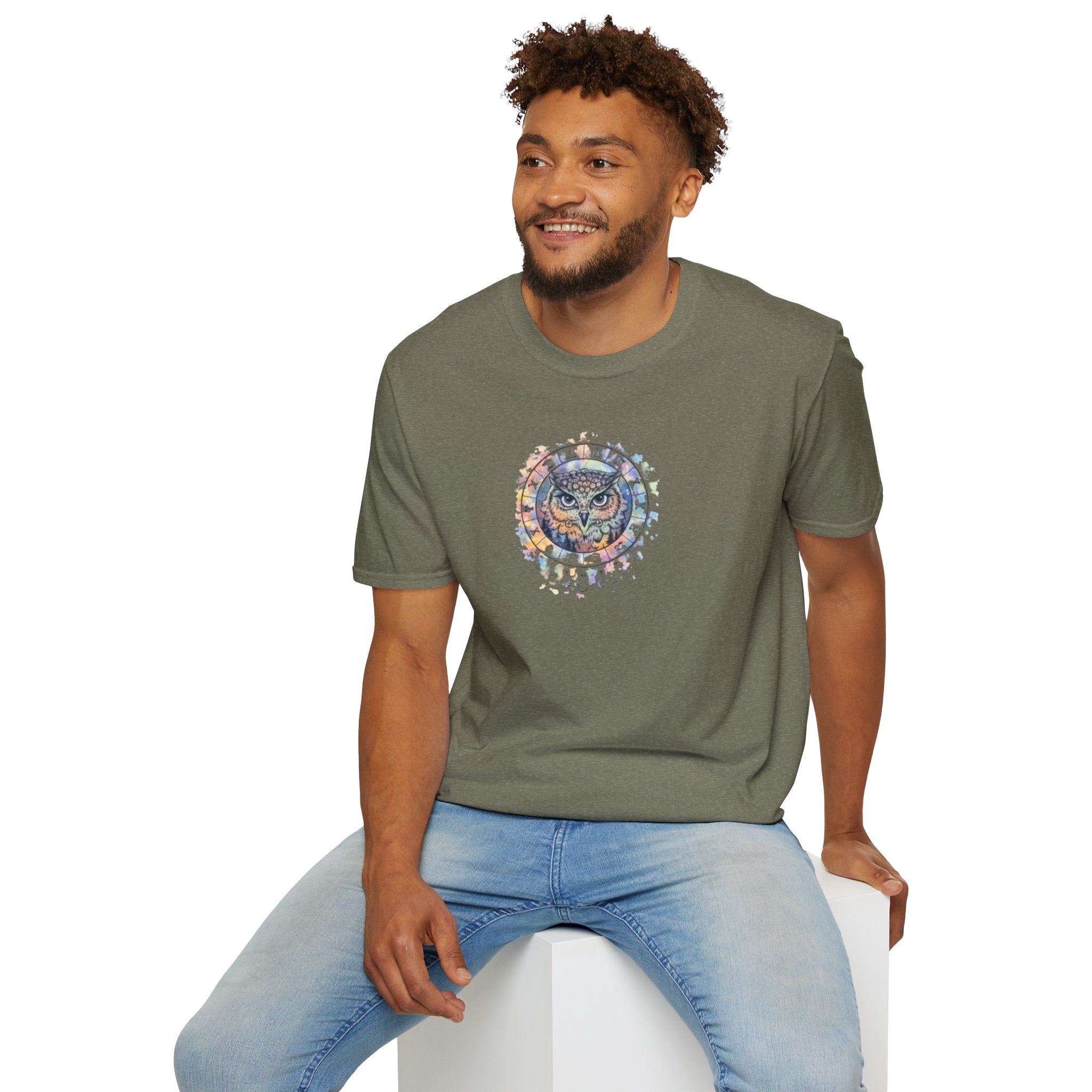 Watercolor Owl Mandala Spiritual T-Shirt Unisex