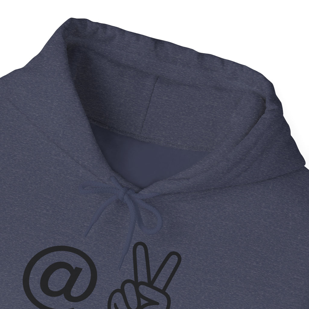At Peace Minimal Hand Graphic Hoodie — Peaceful Vibes Unisex Hoodie