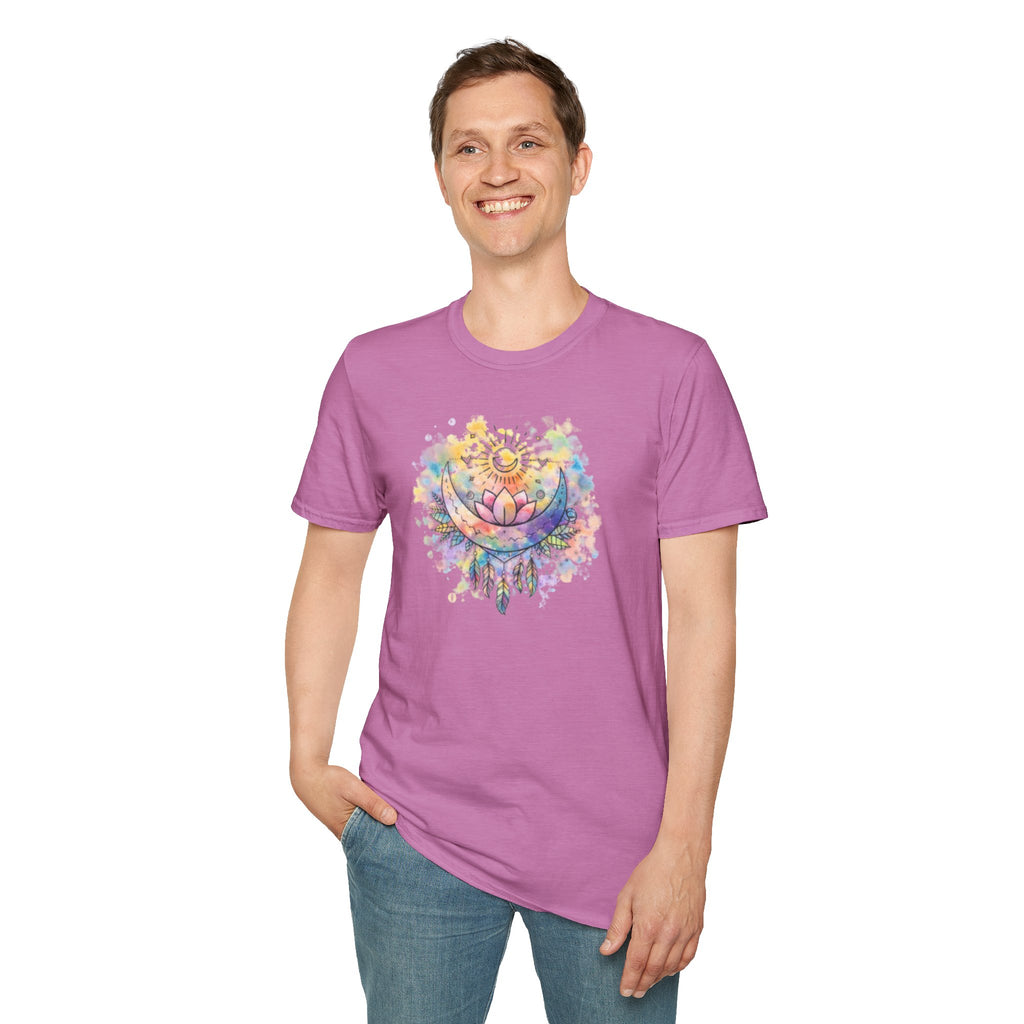 Lotus Dreamcatcher Watercolor T-Shirt — Sun & Feather Spiritual Tee
