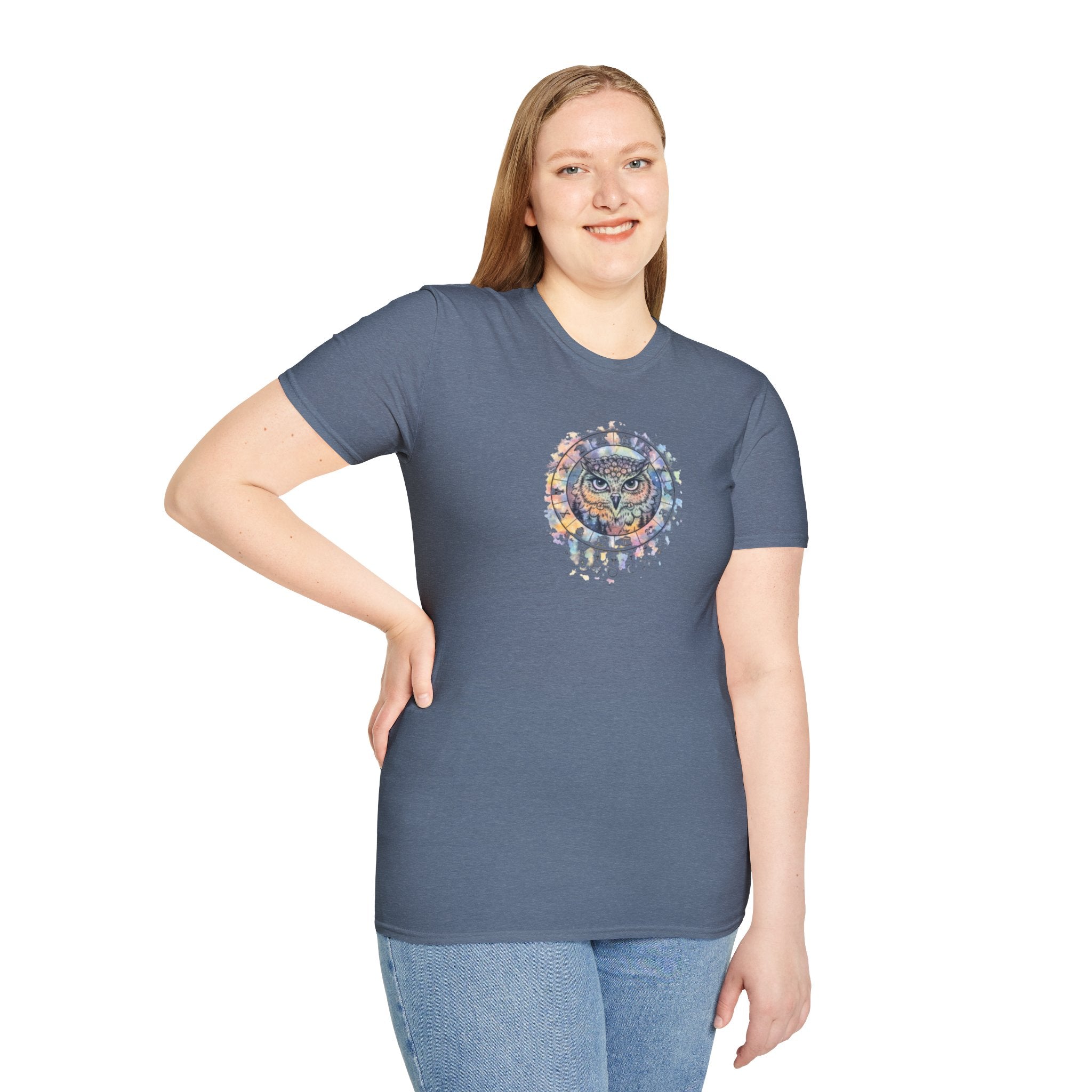 Watercolor Owl Mandala Spiritual T-Shirt Unisex