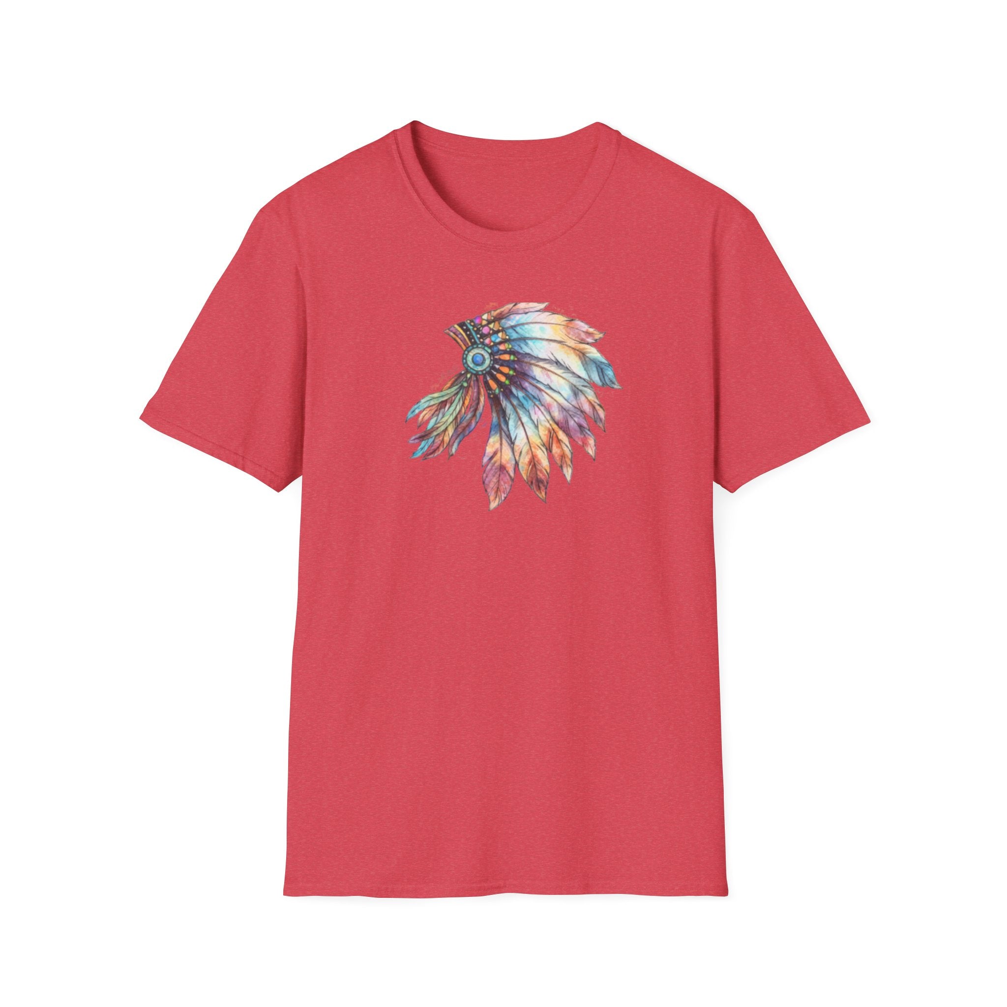 Native American Watercolor Headdress T-Shirt
