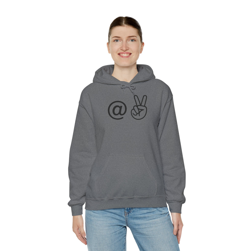 At Peace Minimal Hand Graphic Hoodie — Peaceful Vibes Unisex Hoodie
