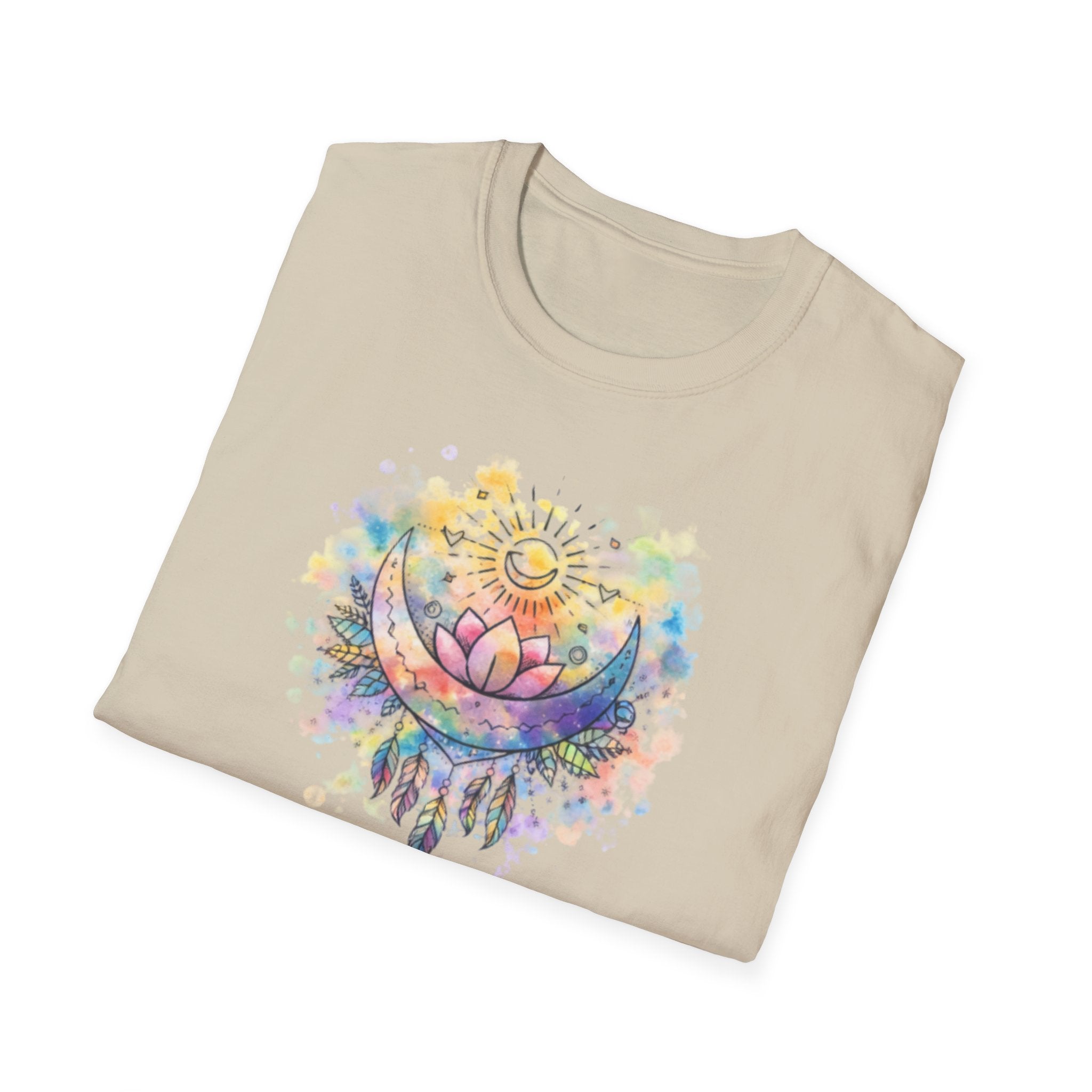 Lotus Dreamcatcher Watercolor T-Shirt — Sun & Feather Spiritual Tee