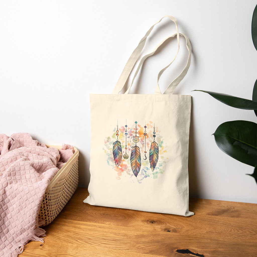 Boho Watercolor Dreamcatcher Tote