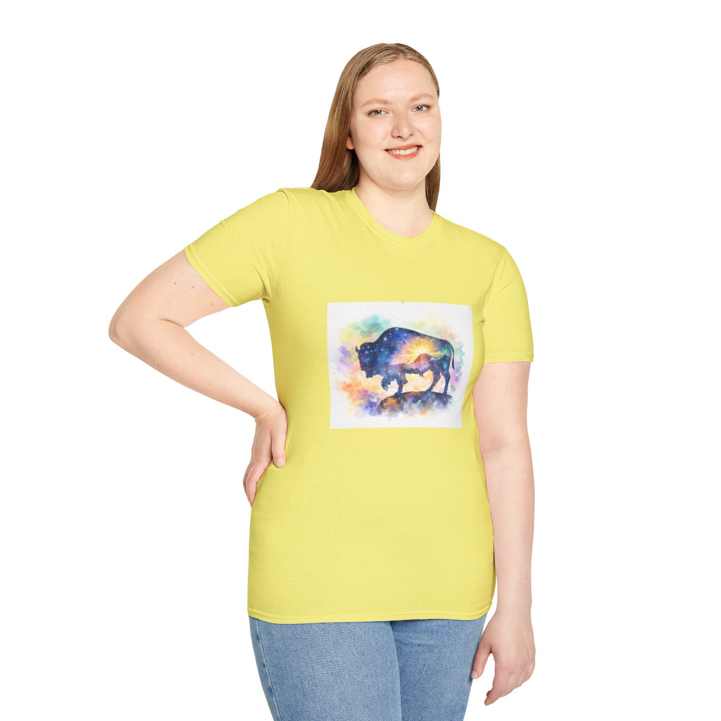 Colorful Watercolor Bison T-Shirt