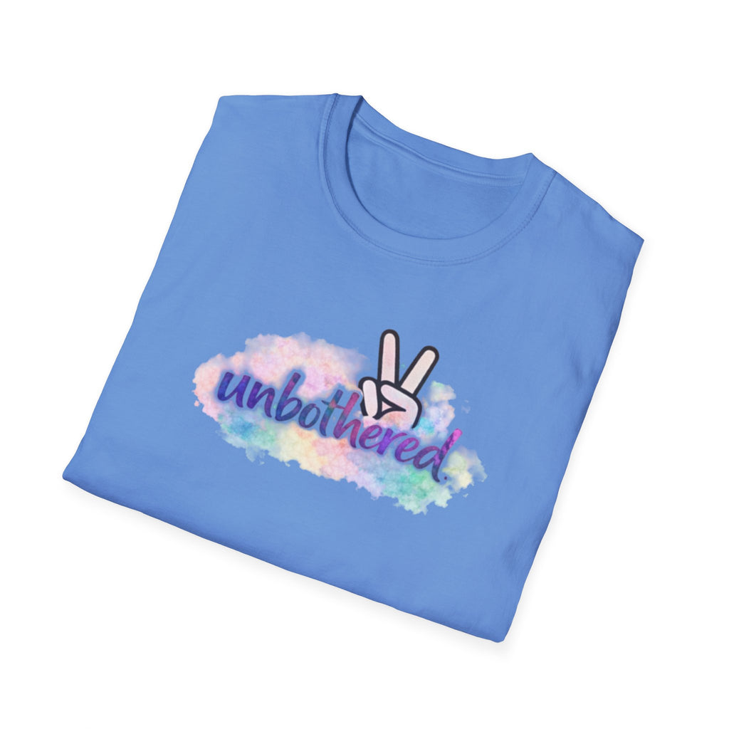 Unbothered Peace Sign T‑Shirt — Colorful Watercolor Graphic Tee