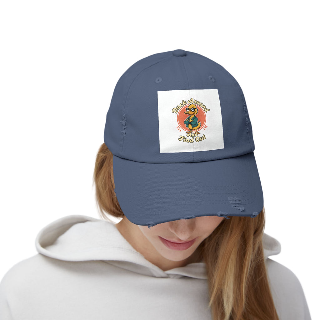 Duck Around and Find Out — Vintage Cartoon Distressed Cap