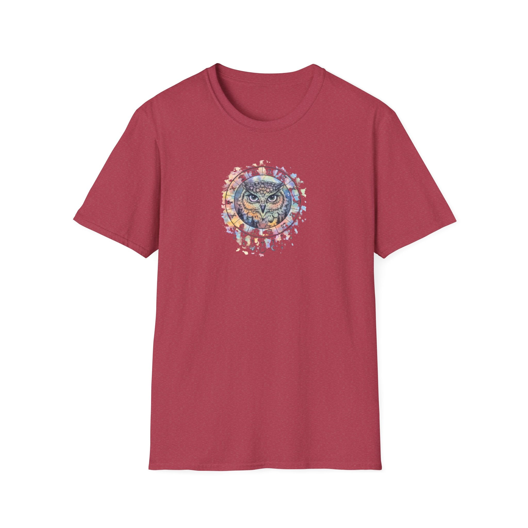 Watercolor Owl Mandala Spiritual T-Shirt Unisex