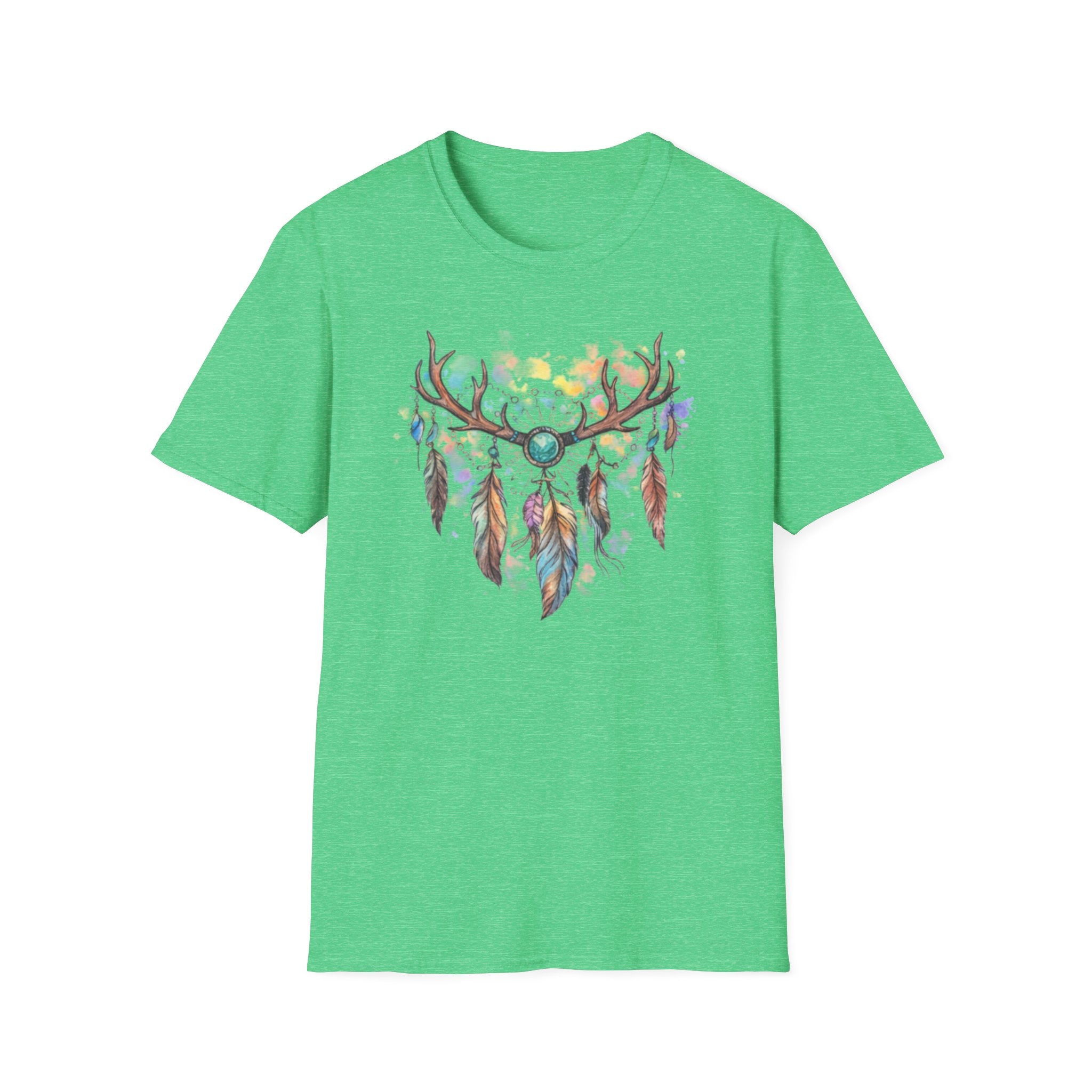 Boho Antler Dreamcatcher Watercolor T-Shirt