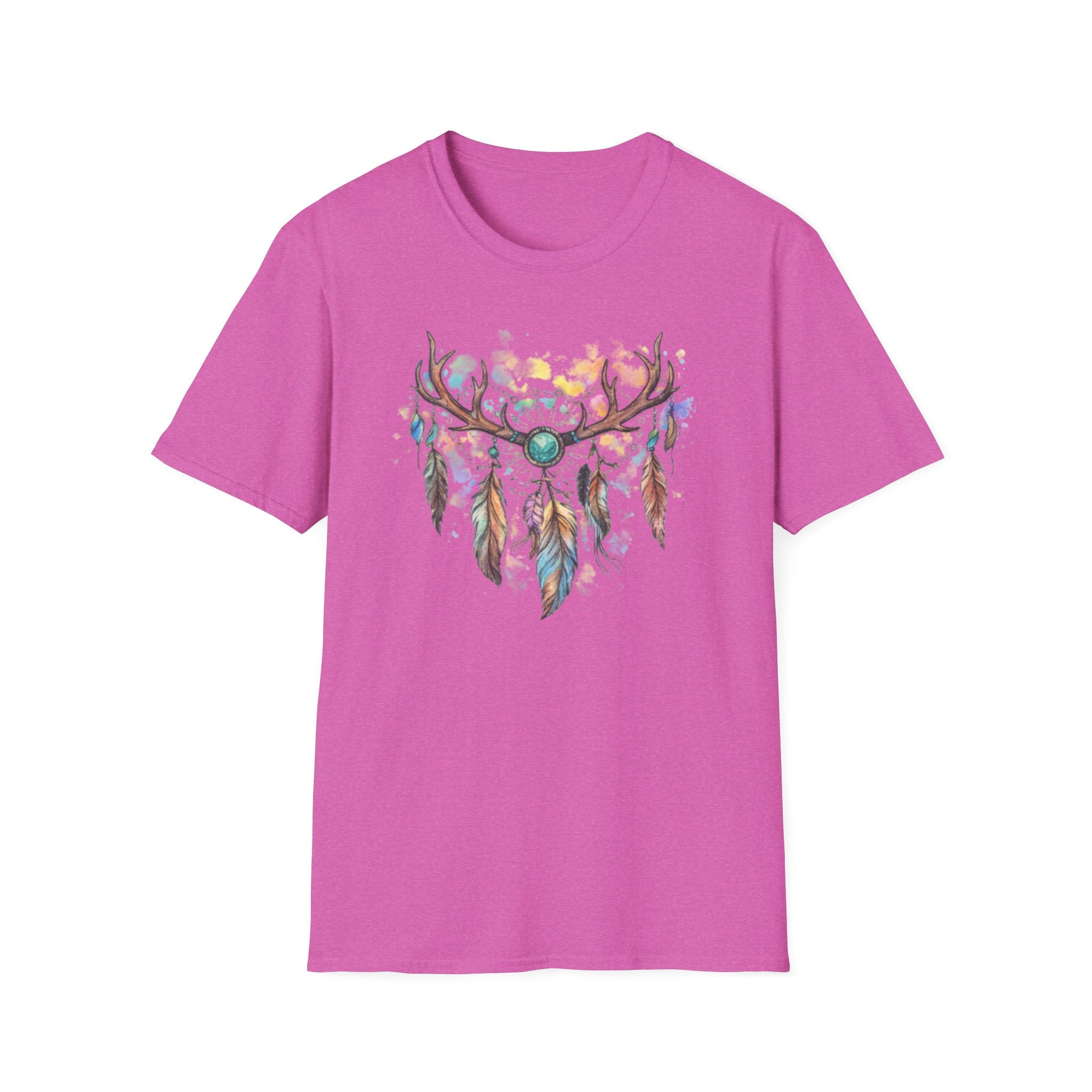 Boho Antler Dreamcatcher Watercolor T-Shirt