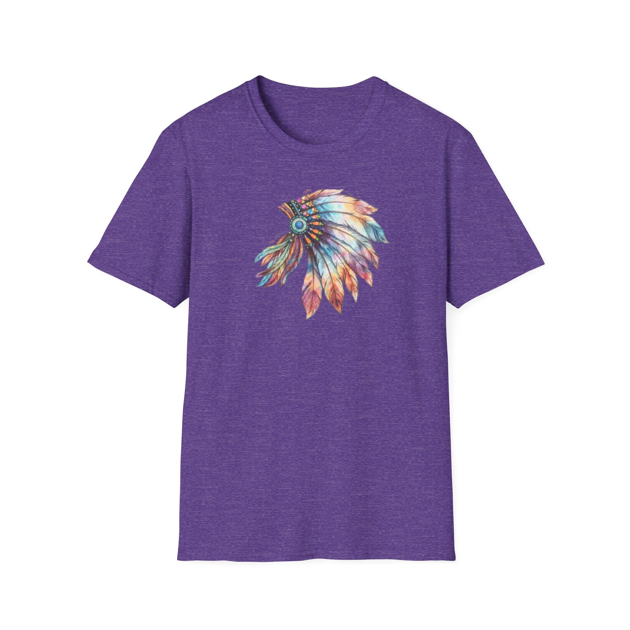 Native American Watercolor Headdress T-Shirt