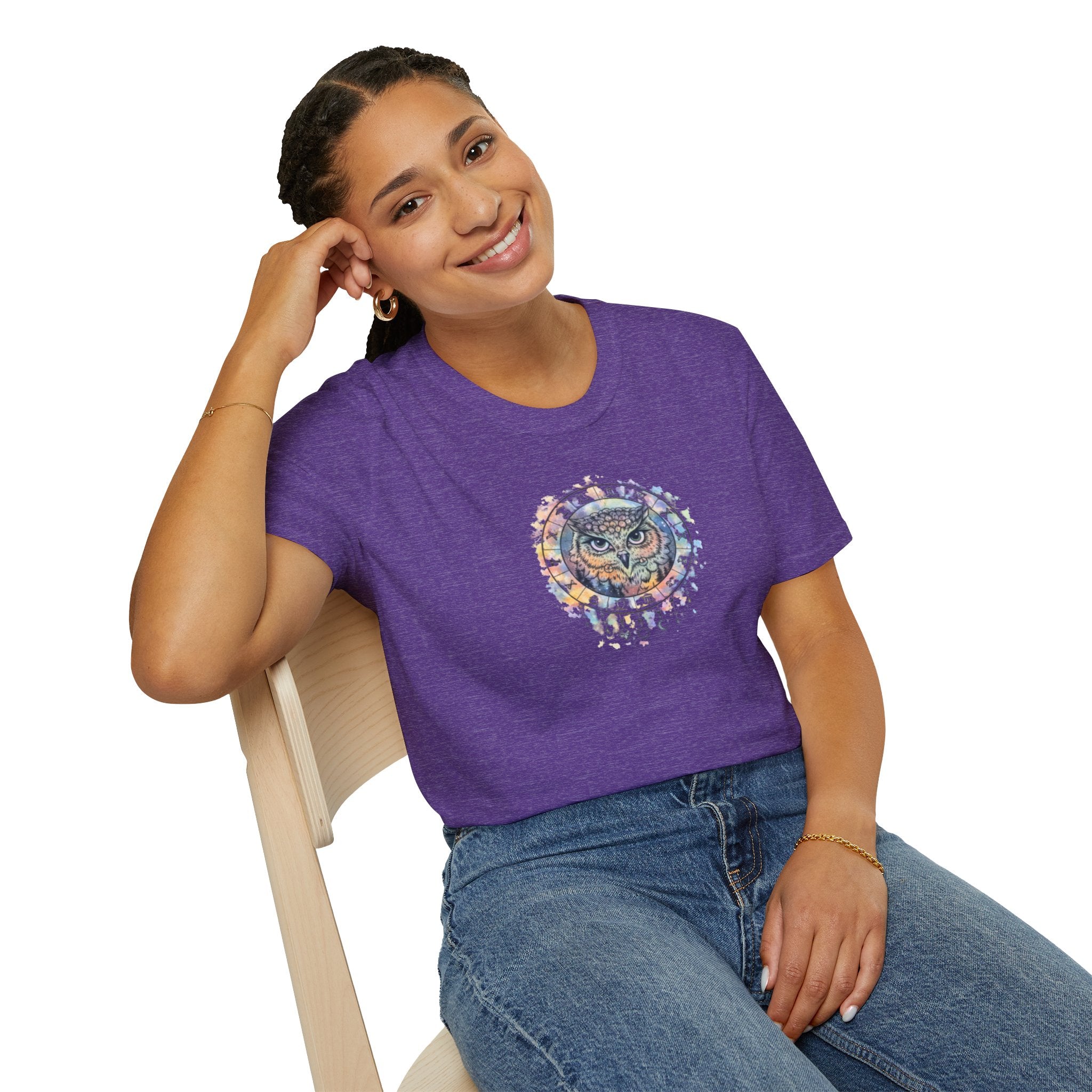 Watercolor Owl Mandala Spiritual T-Shirt Unisex