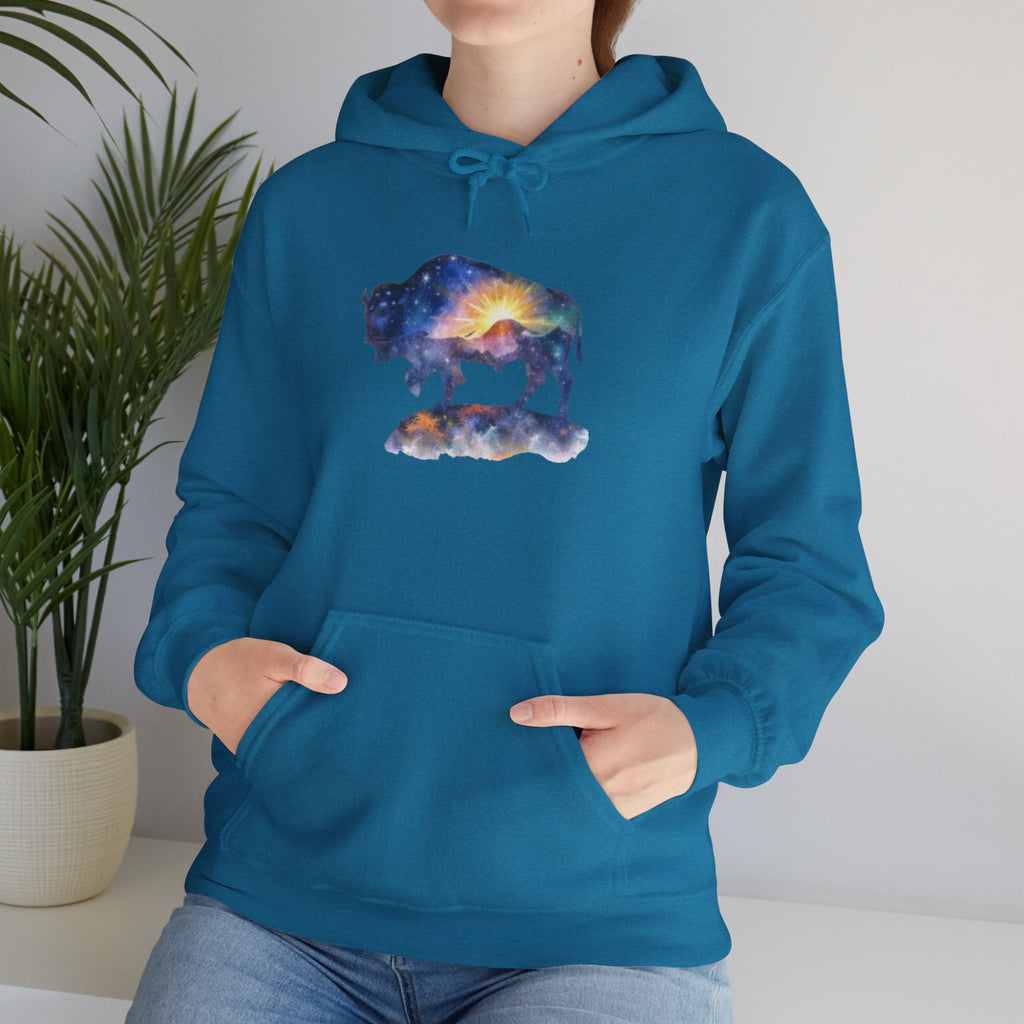Colorful Bison Graphic Pullover