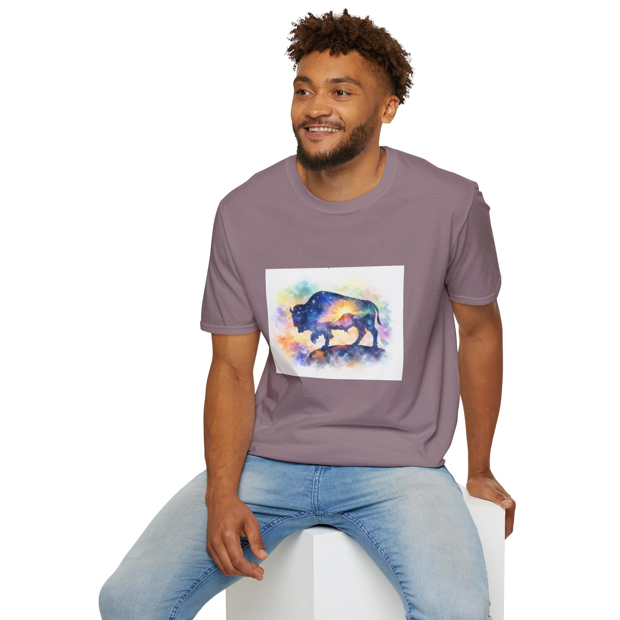 Colorful Watercolor Bison T-Shirt