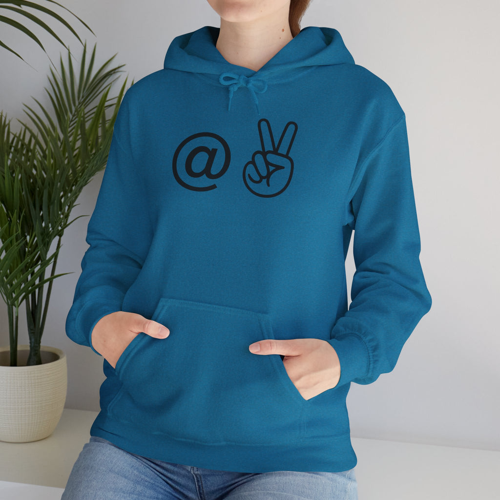At Peace Minimal Hand Graphic Hoodie — Peaceful Vibes Unisex Hoodie