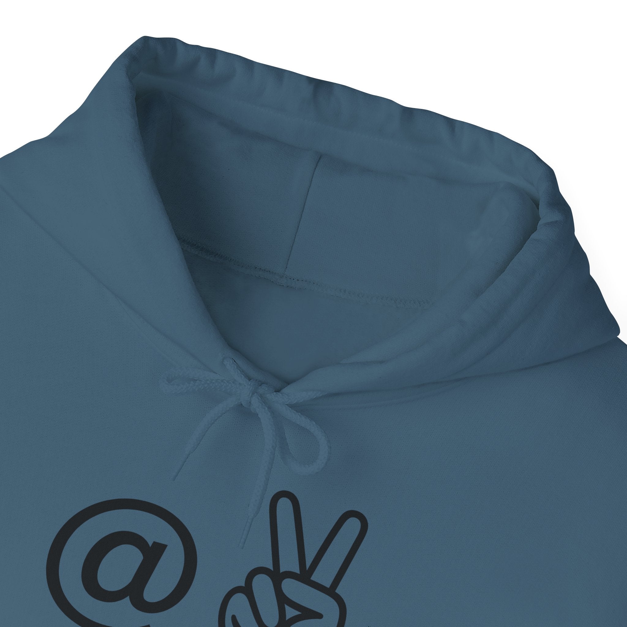 At Peace Minimal Hand Graphic Hoodie — Peaceful Vibes Unisex Hoodie