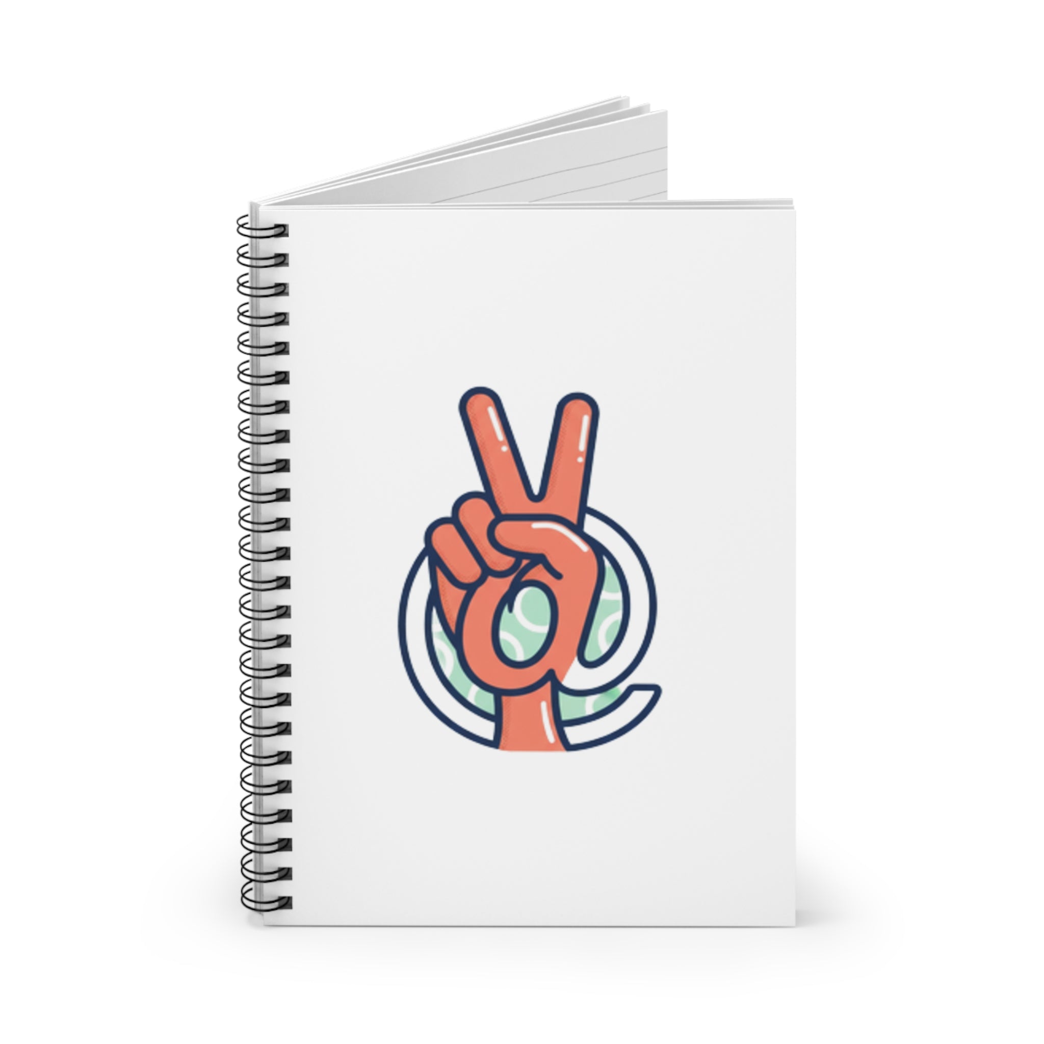 At Peace Spiral Notebook — Retro