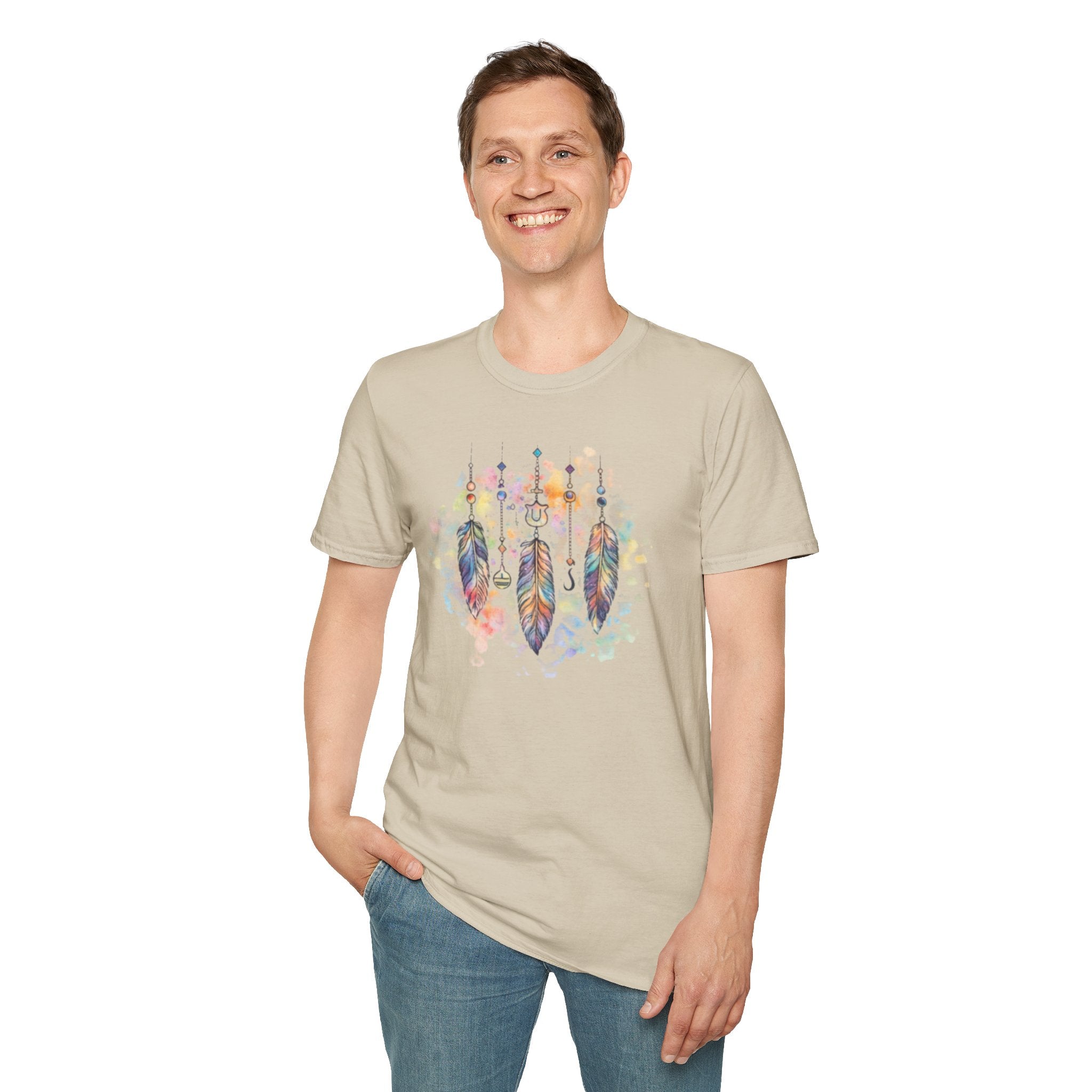 Watercolor Dreamcatcher T-Shirt — Boho Feather Graphic Tee