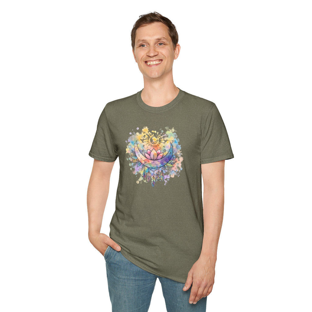 Lotus Dreamcatcher Watercolor T-Shirt — Sun & Feather Spiritual Tee