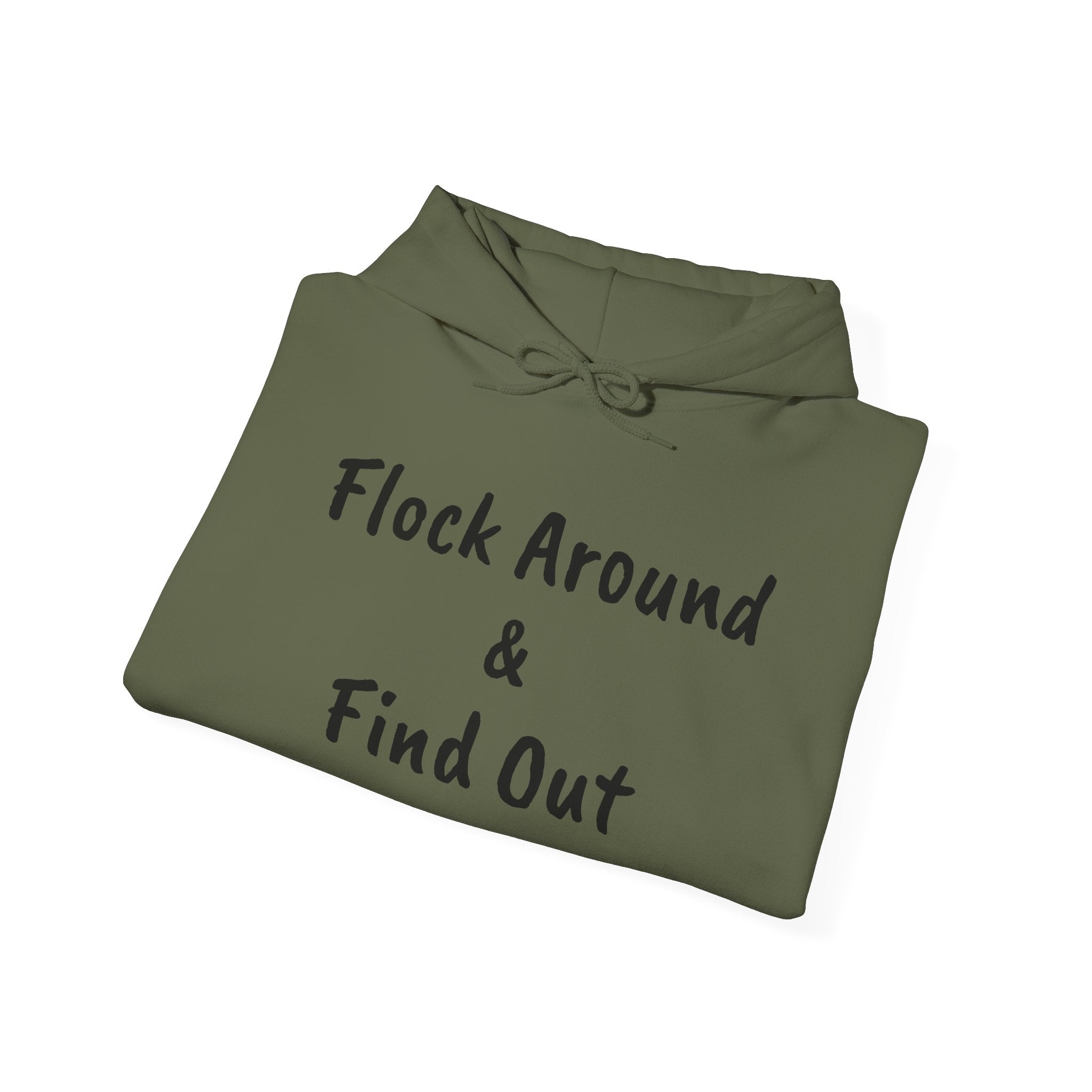 Flock Around & Find Out Hoodie | Funny Typography Pullover