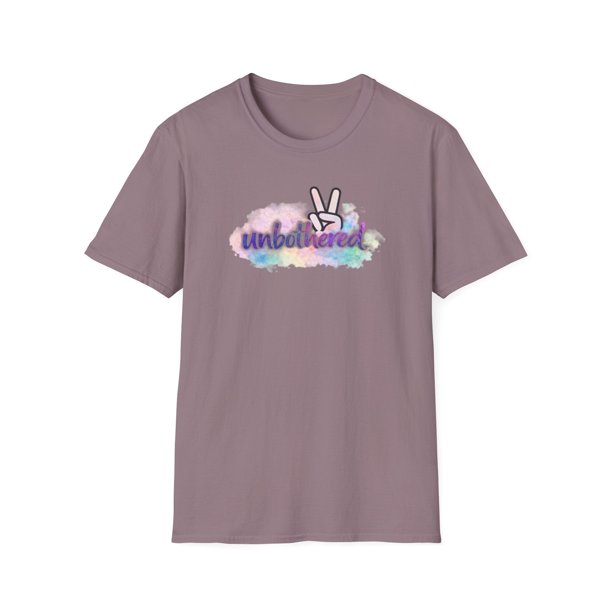 Unbothered Peace Sign T‑Shirt — Colorful Watercolor Graphic Tee