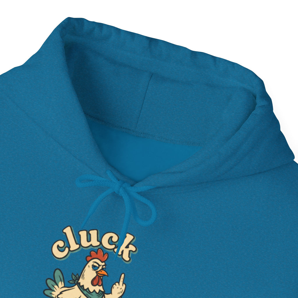 'Cluck Off' Chicken Hoodie – Funny Retro Farm Animal Pullover