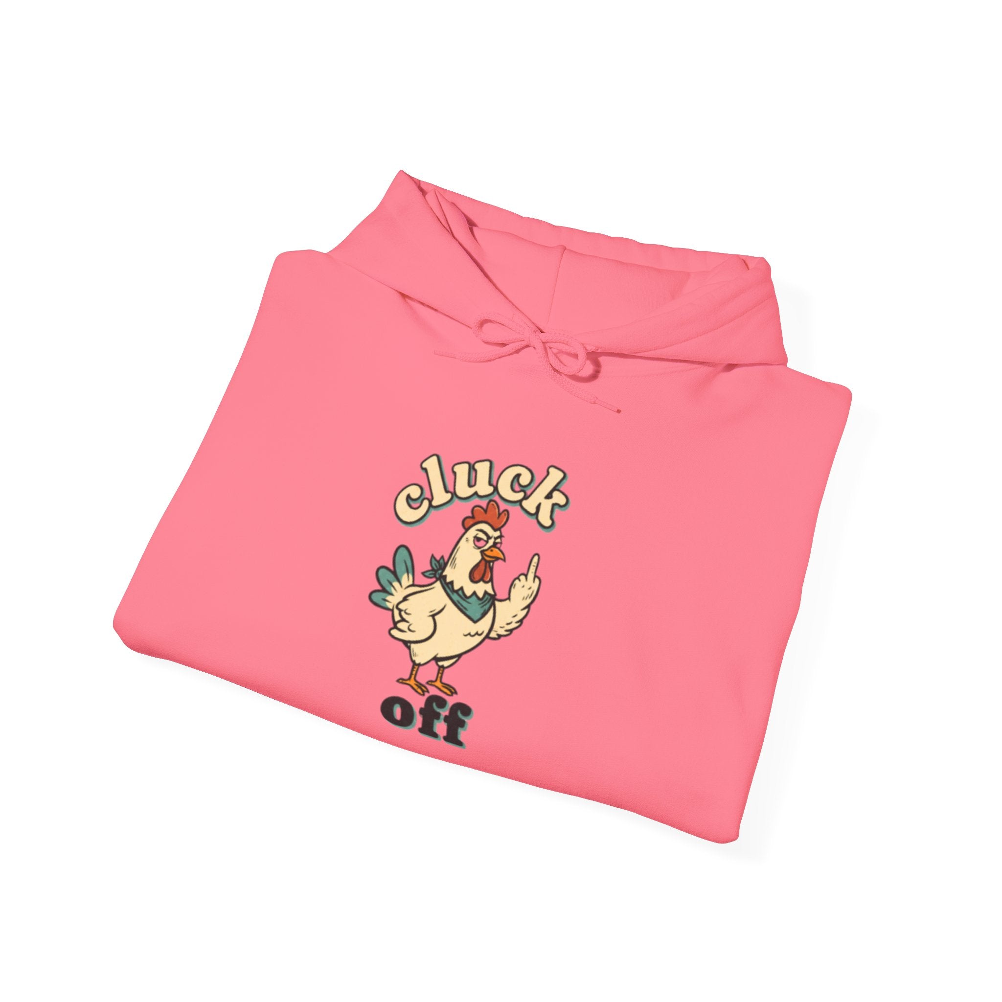 'Cluck Off' Chicken Hoodie – Funny Retro Farm Animal Pullover