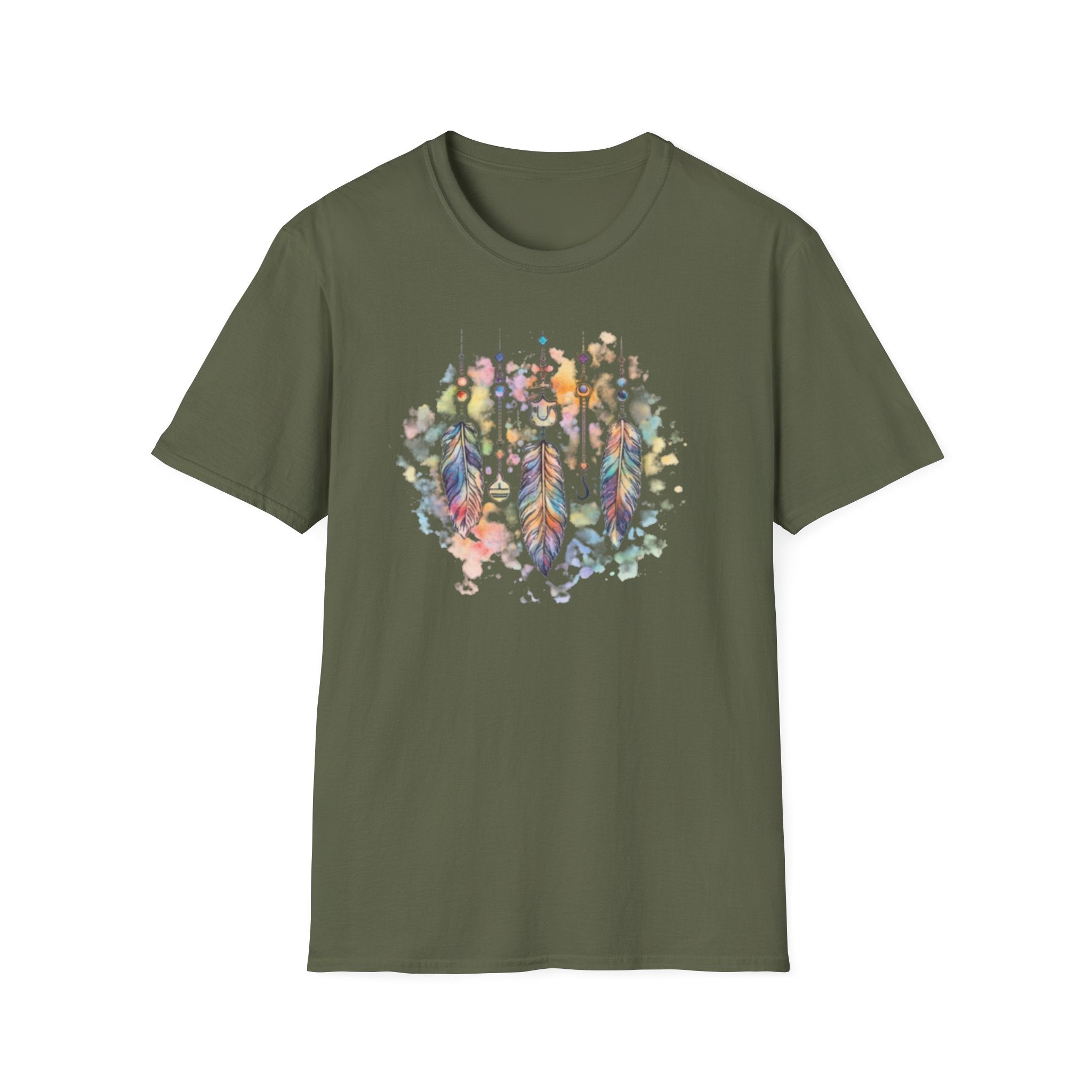 Watercolor Dreamcatcher T-Shirt — Boho Feather Graphic Tee