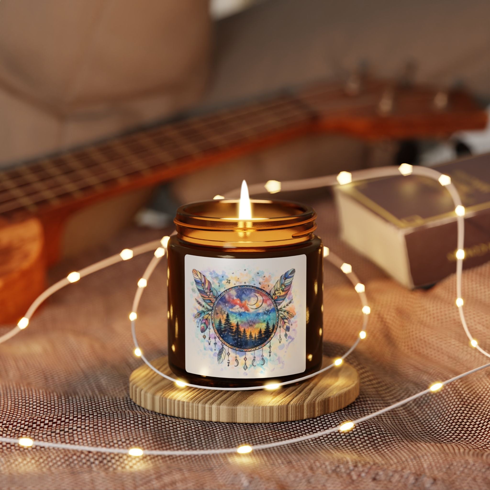Dreamcatcher Amber Soy Candle —  Boho Home Decor
