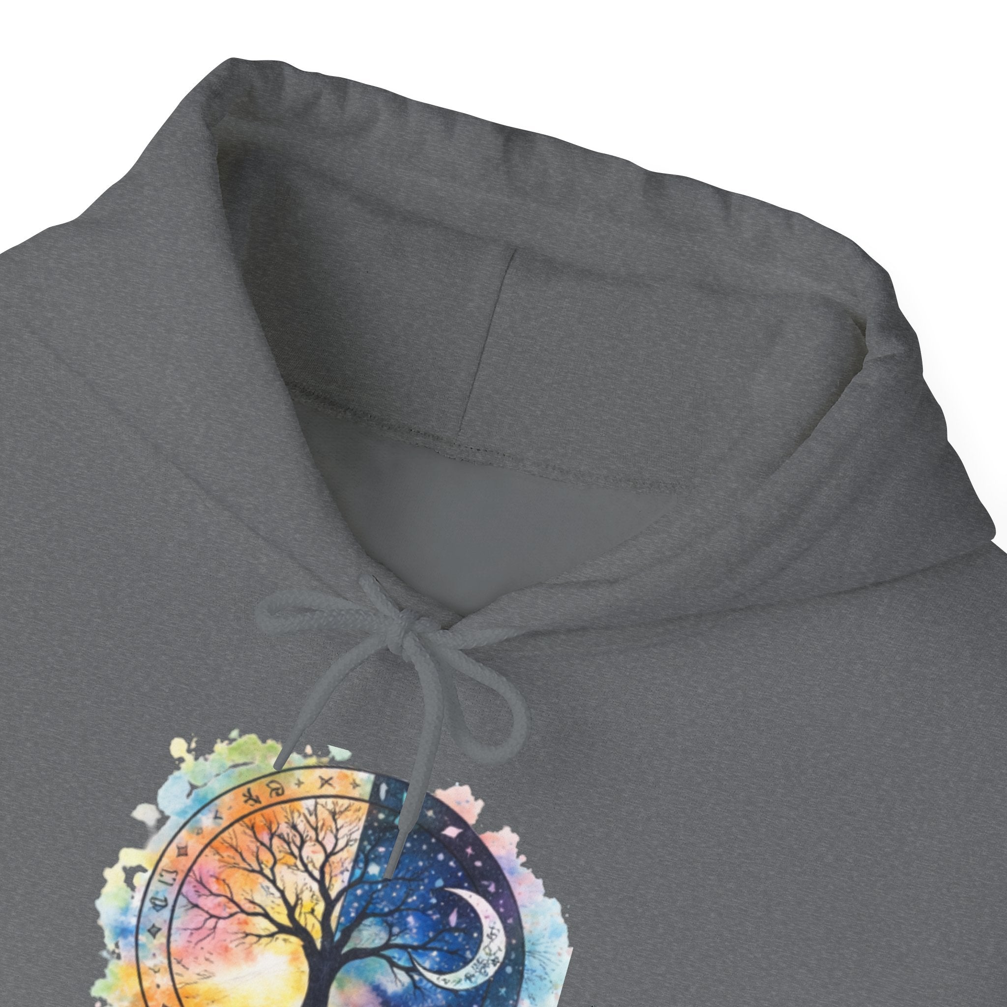 Yin Yang Tree Of Life Hoodie — Colorful Sun & Moon Spiritual Pullover