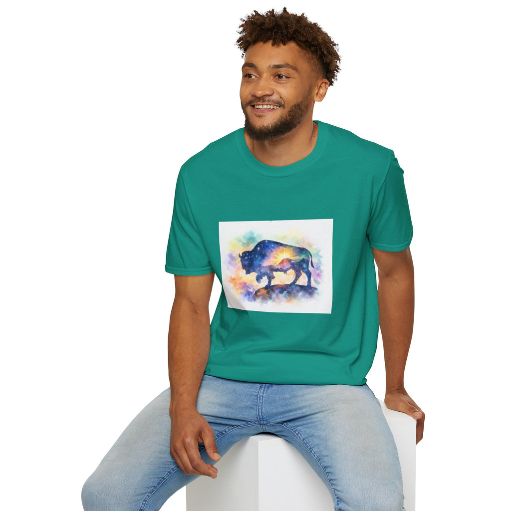 Colorful Watercolor Bison T-Shirt