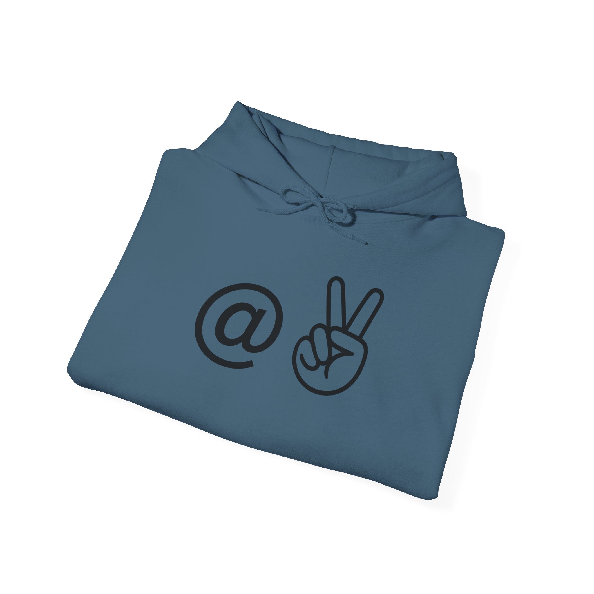 At Peace Minimal Hand Graphic Hoodie — Peaceful Vibes Unisex Hoodie