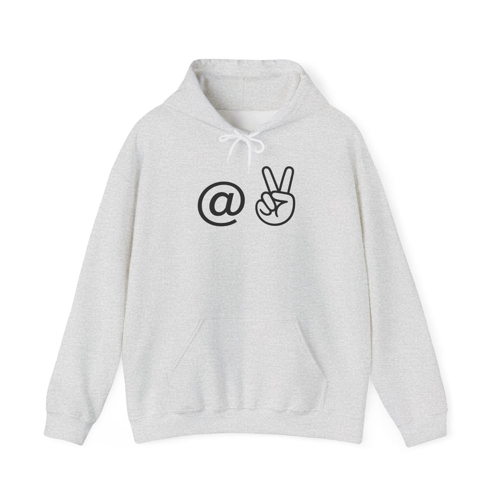 At Peace Minimal Hand Graphic Hoodie — Peaceful Vibes Unisex Hoodie