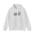 At Peace Minimal Hand Graphic Hoodie — Peaceful Vibes Unisex Hoodie