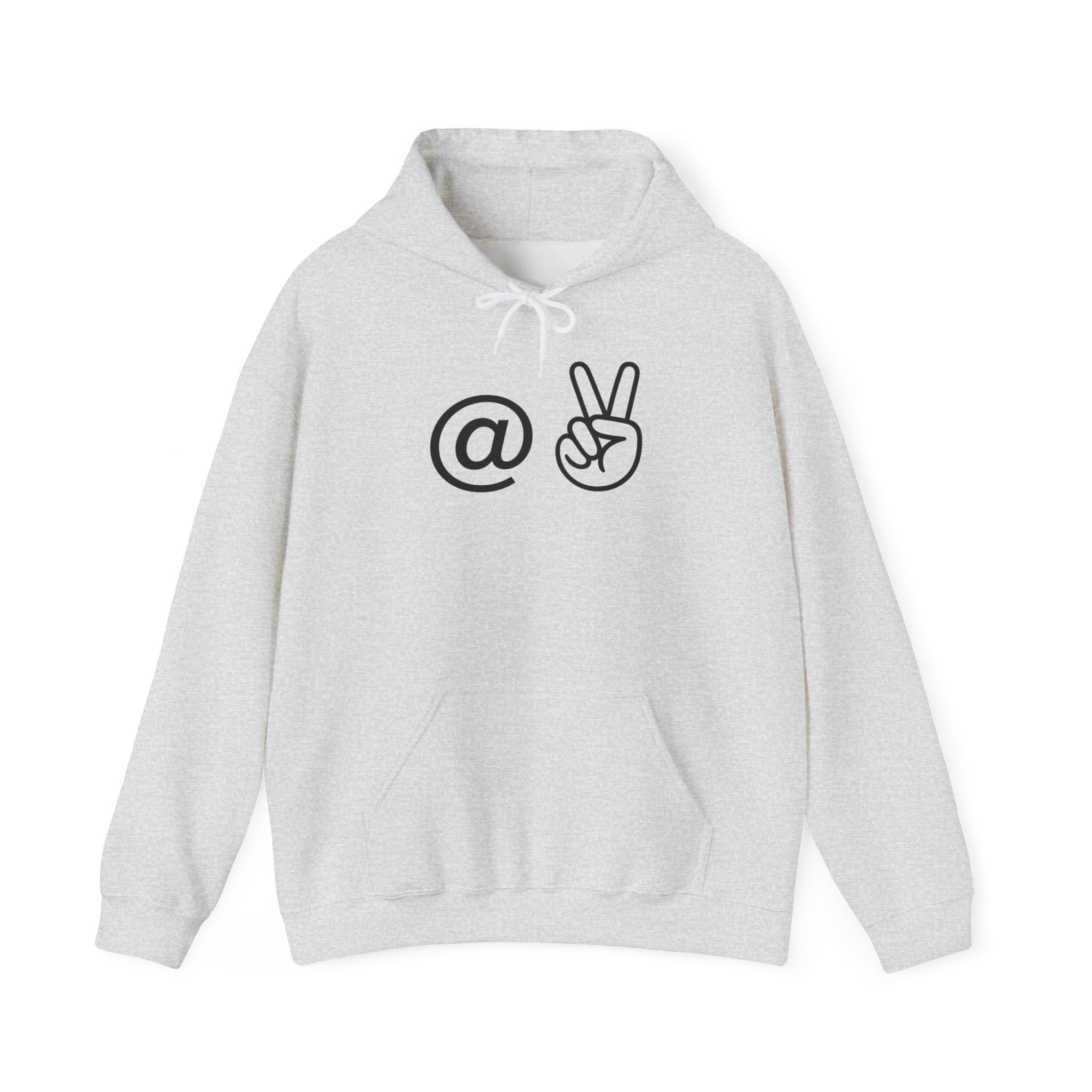 At Peace Minimal Hand Graphic Hoodie — Peaceful Vibes Unisex Hoodie